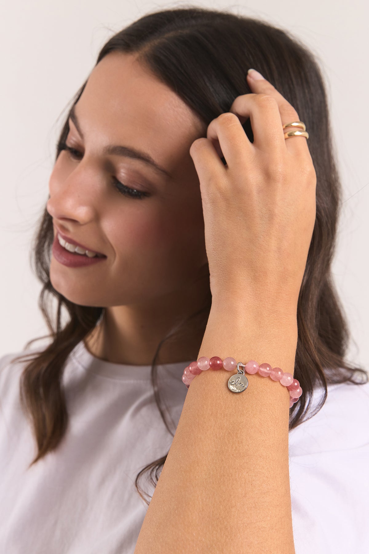 Elm Beaded Bracelet Pink