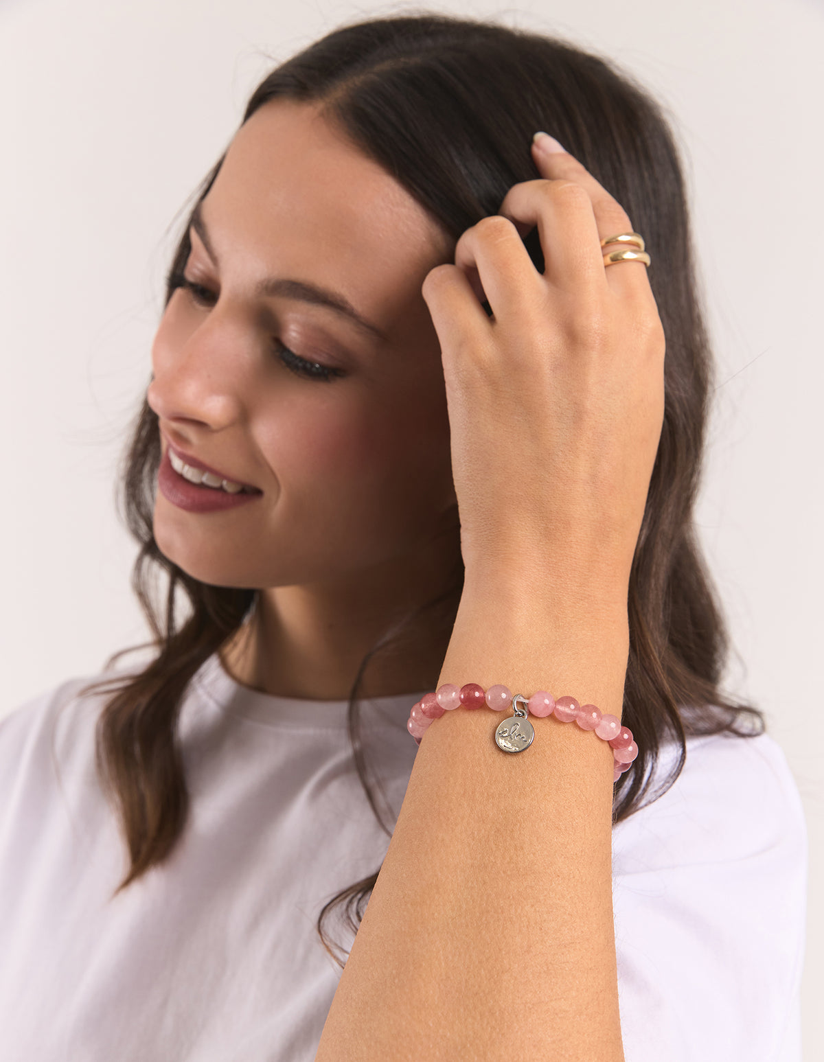 Elm Beaded Bracelet Pink