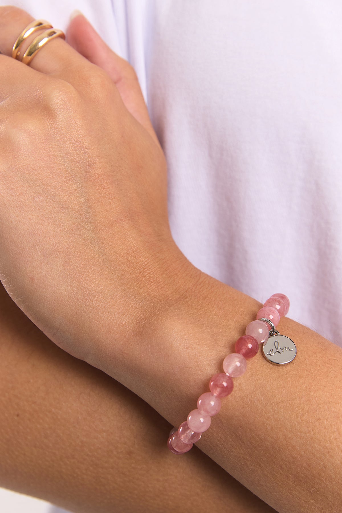 Elm Beaded Bracelet Pink