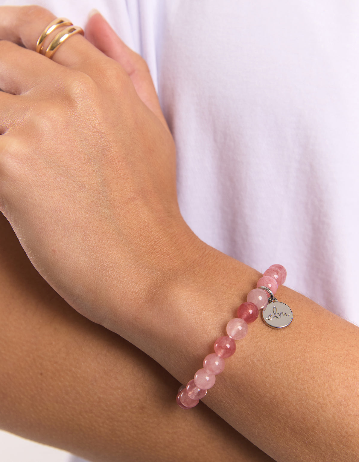 Elm Beaded Bracelet Pink