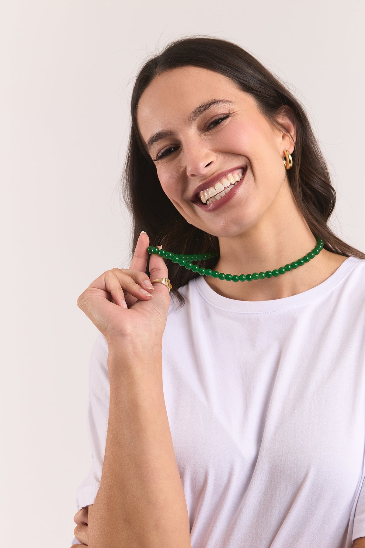 Elm Beaded Necklace Green