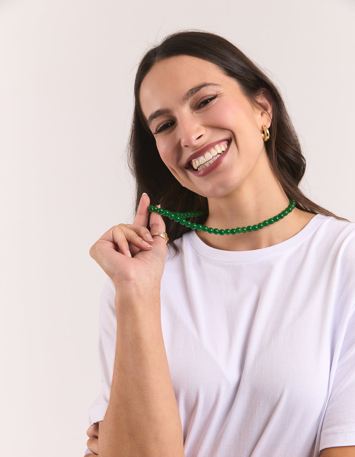 Elm Beaded Necklace Green