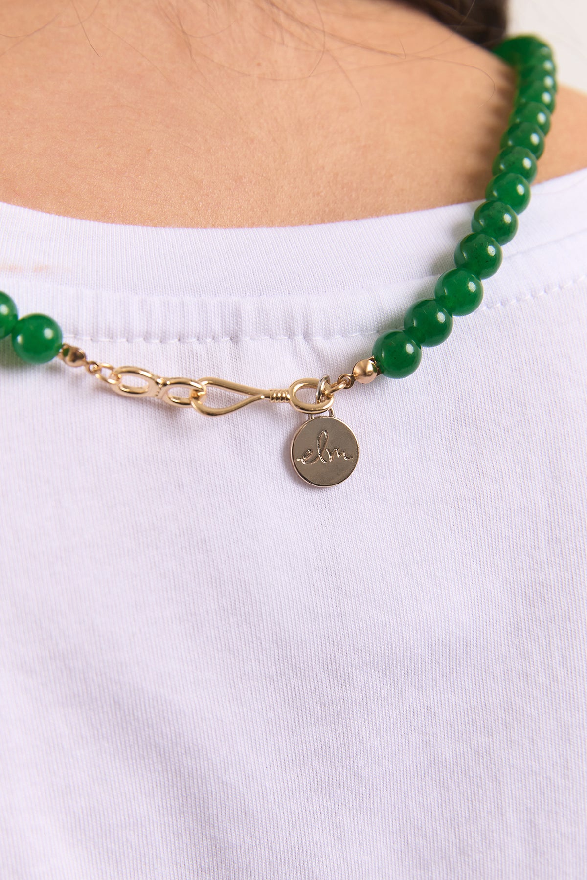 Elm Beaded Necklace Green