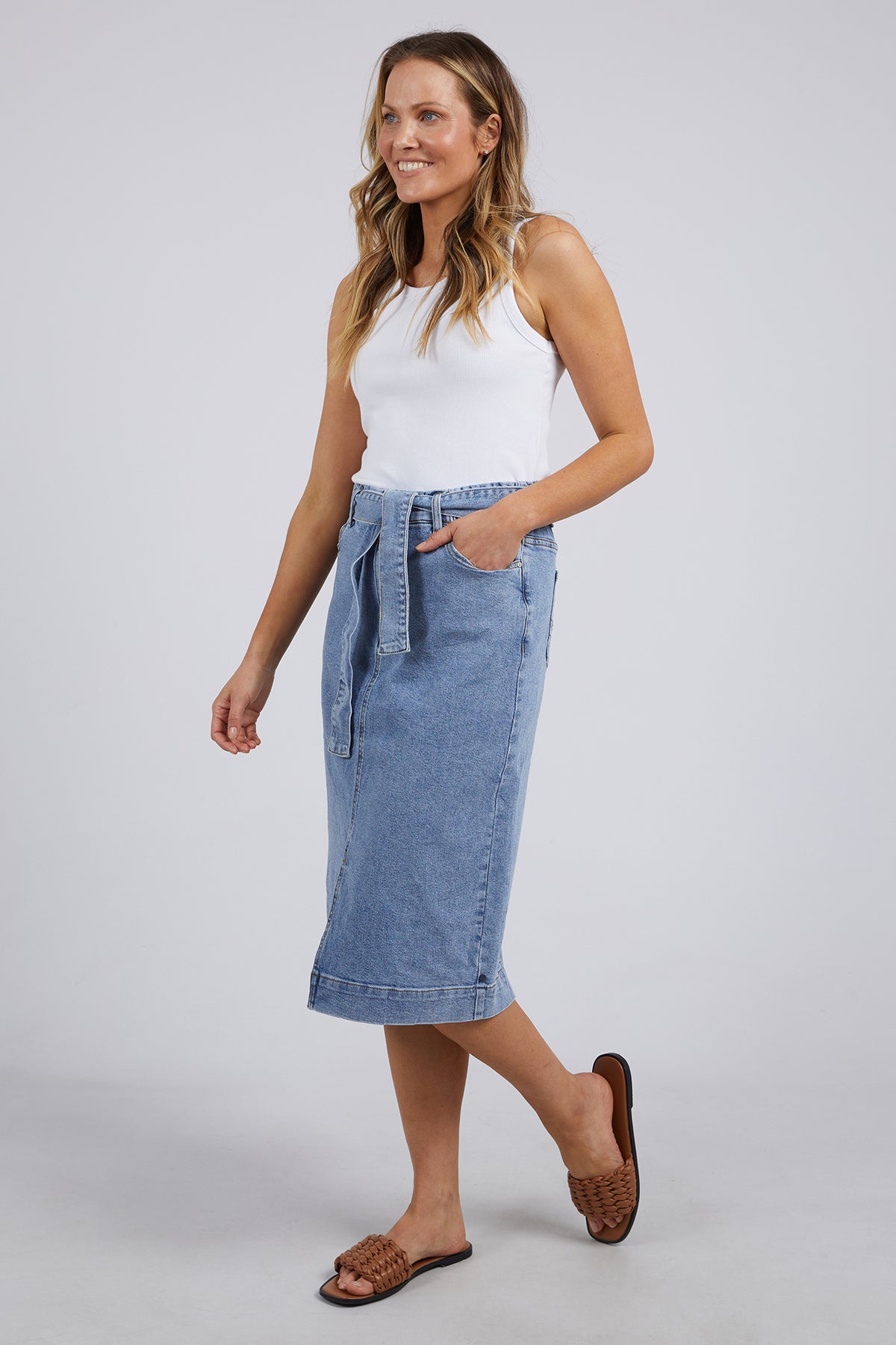 Emily Denim Skirt Light Blue Wash