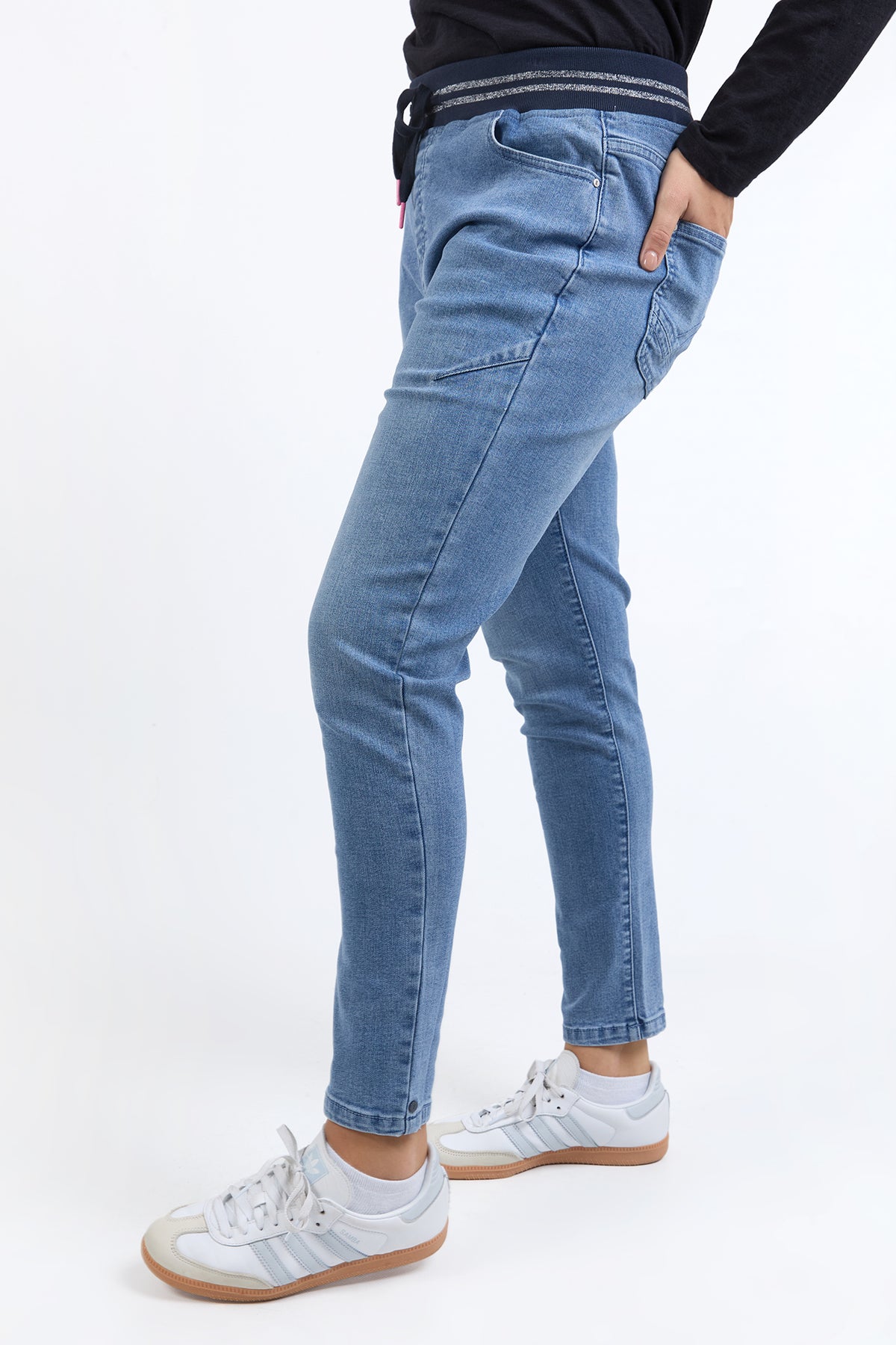 Melody Denim Jogger Light Blue