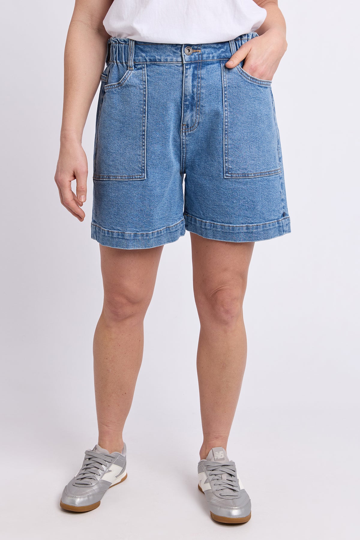 Atlas Denim Short Mid Blue Wash