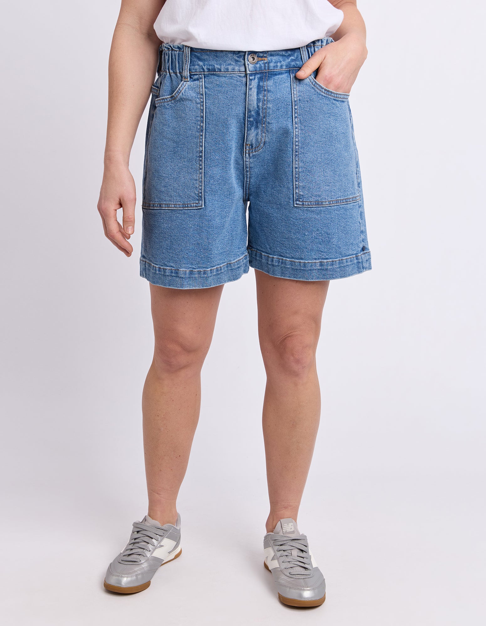 Atlas Denim Short Mid Blue Wash