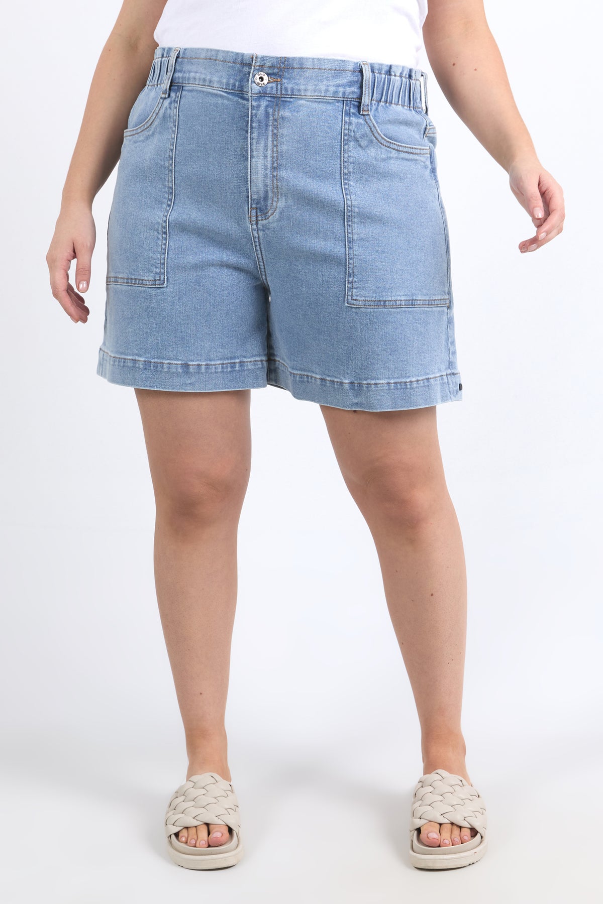 Atlas Denim Short Mid Blue Wash