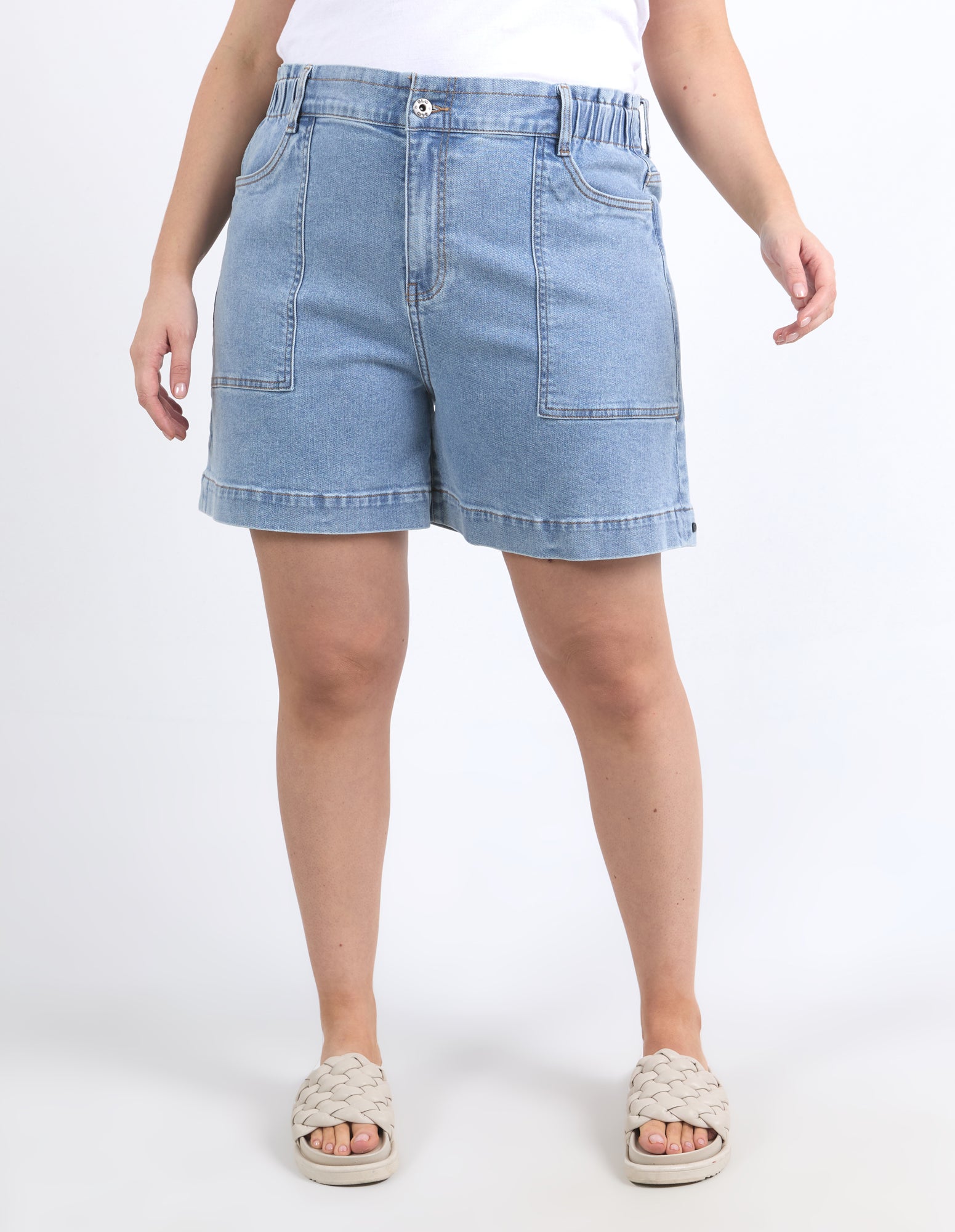 Atlas Denim Short Mid Blue Wash