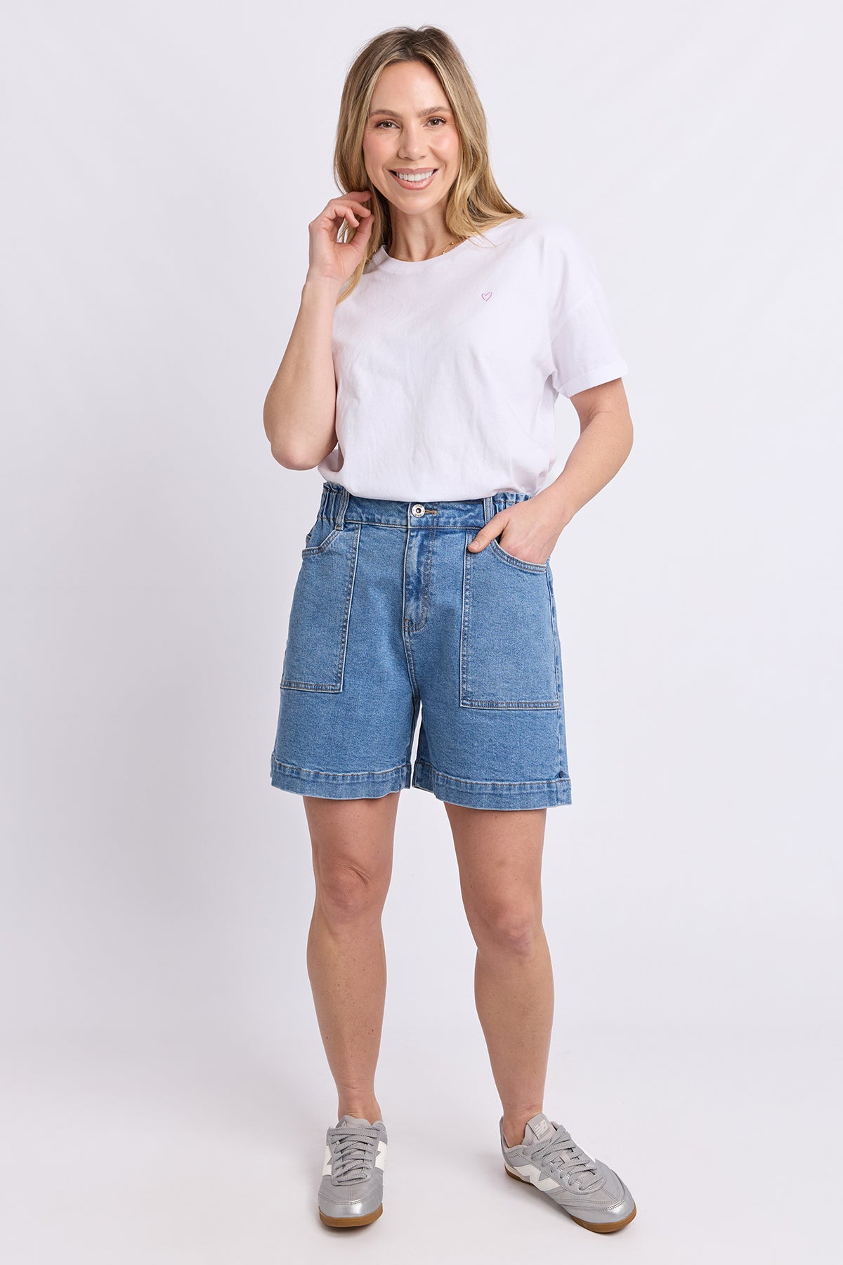 Atlas Denim Short Mid Blue Wash