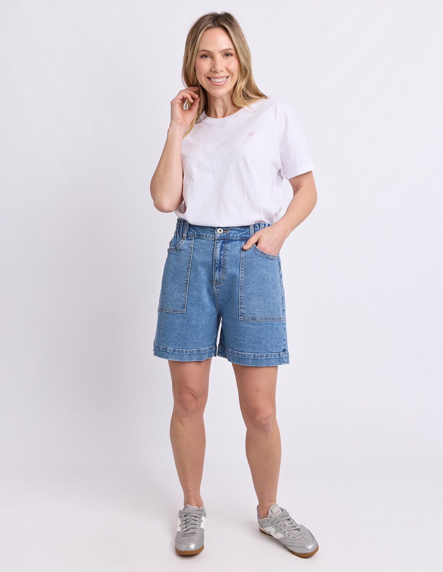 Atlas Denim Short Mid Blue Wash