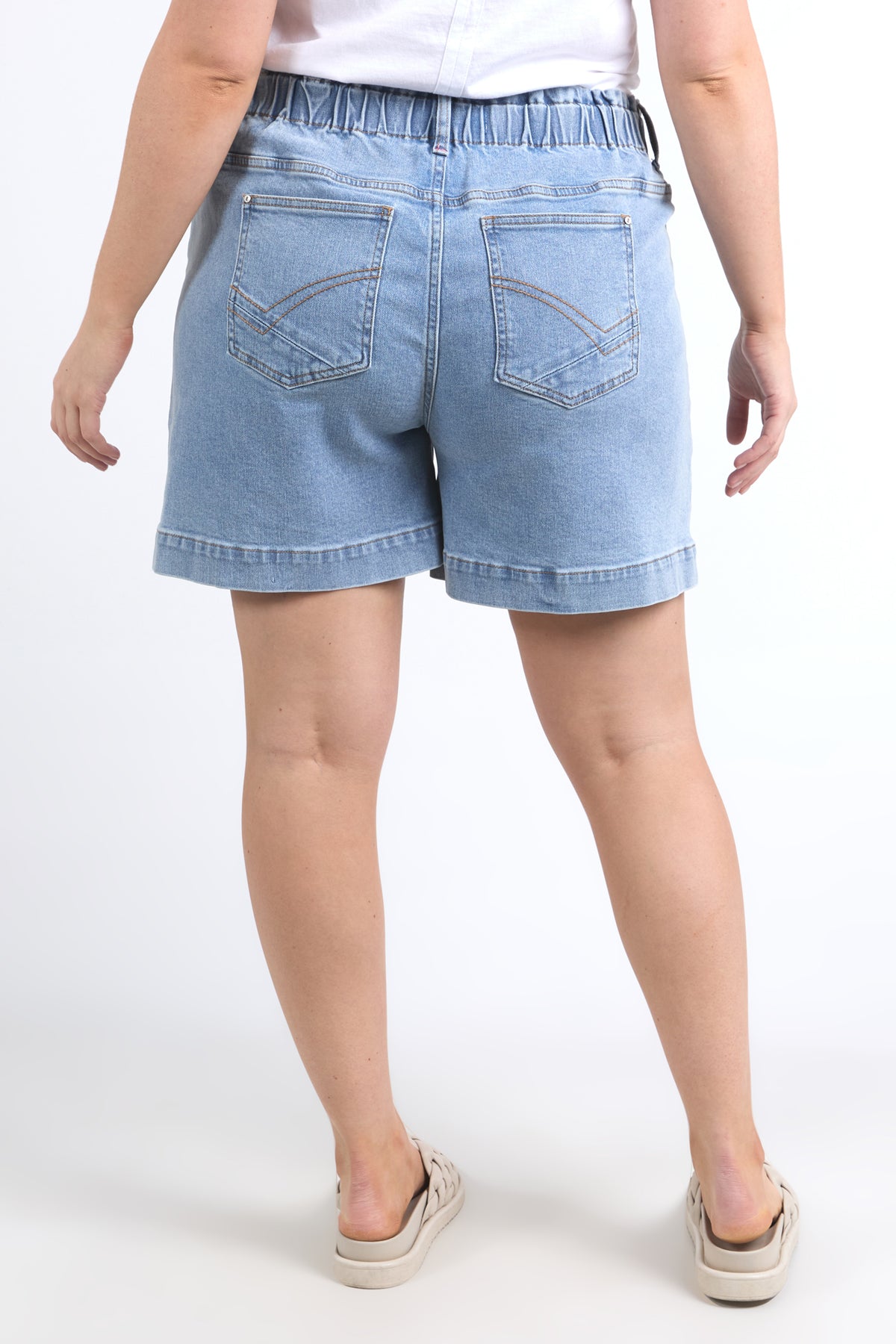 Atlas Denim Short Mid Blue Wash