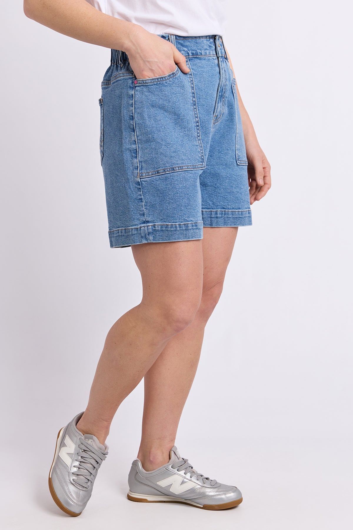 Atlas Denim Short Mid Blue Wash