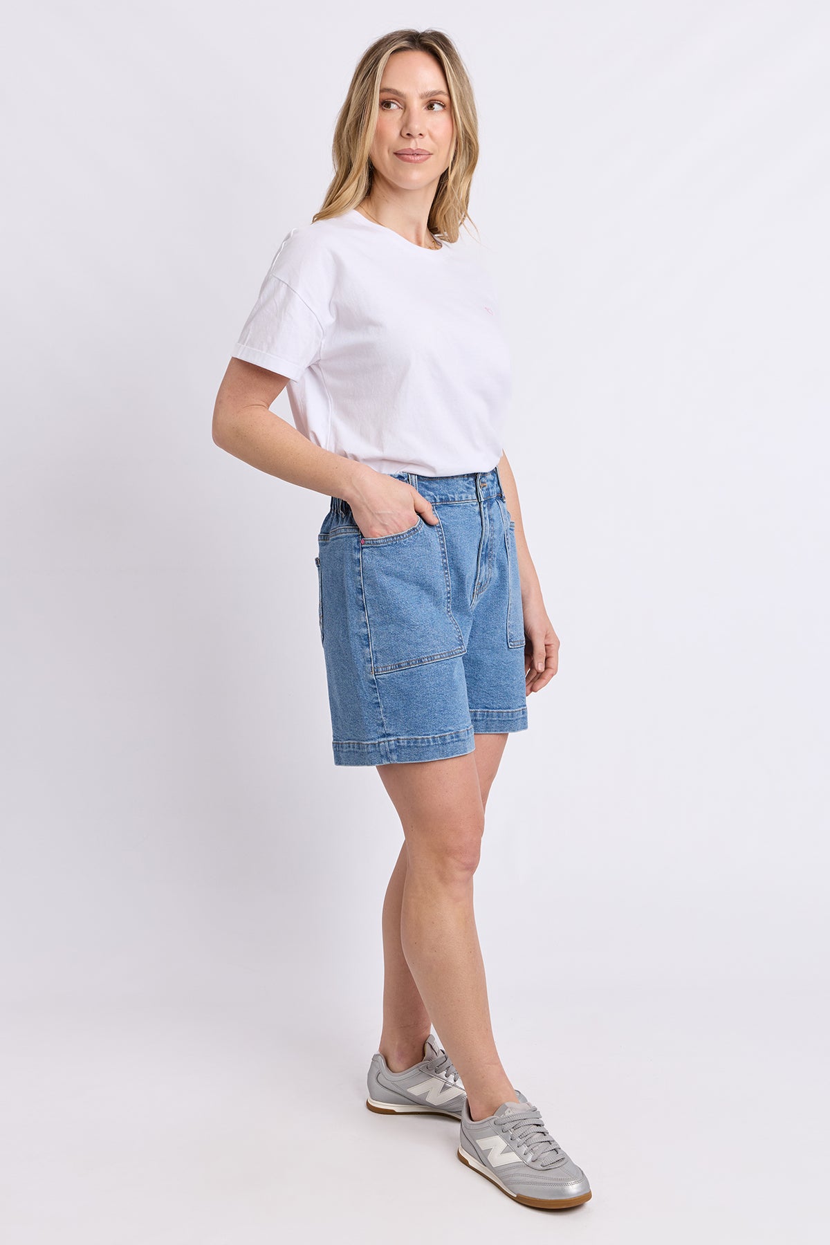 Atlas Denim Short Mid Blue Wash