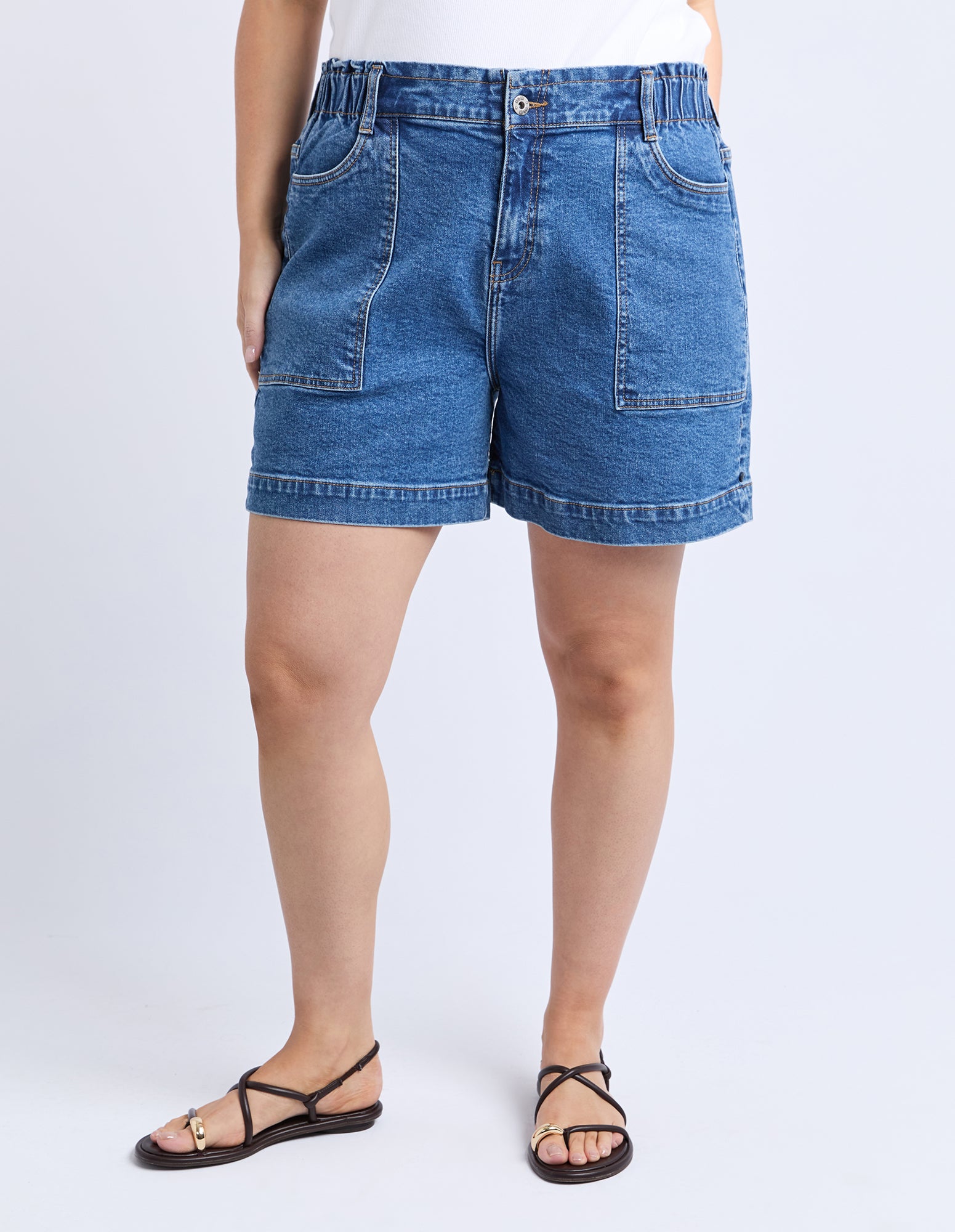 Atlas Denim Short Dark Blue Wash