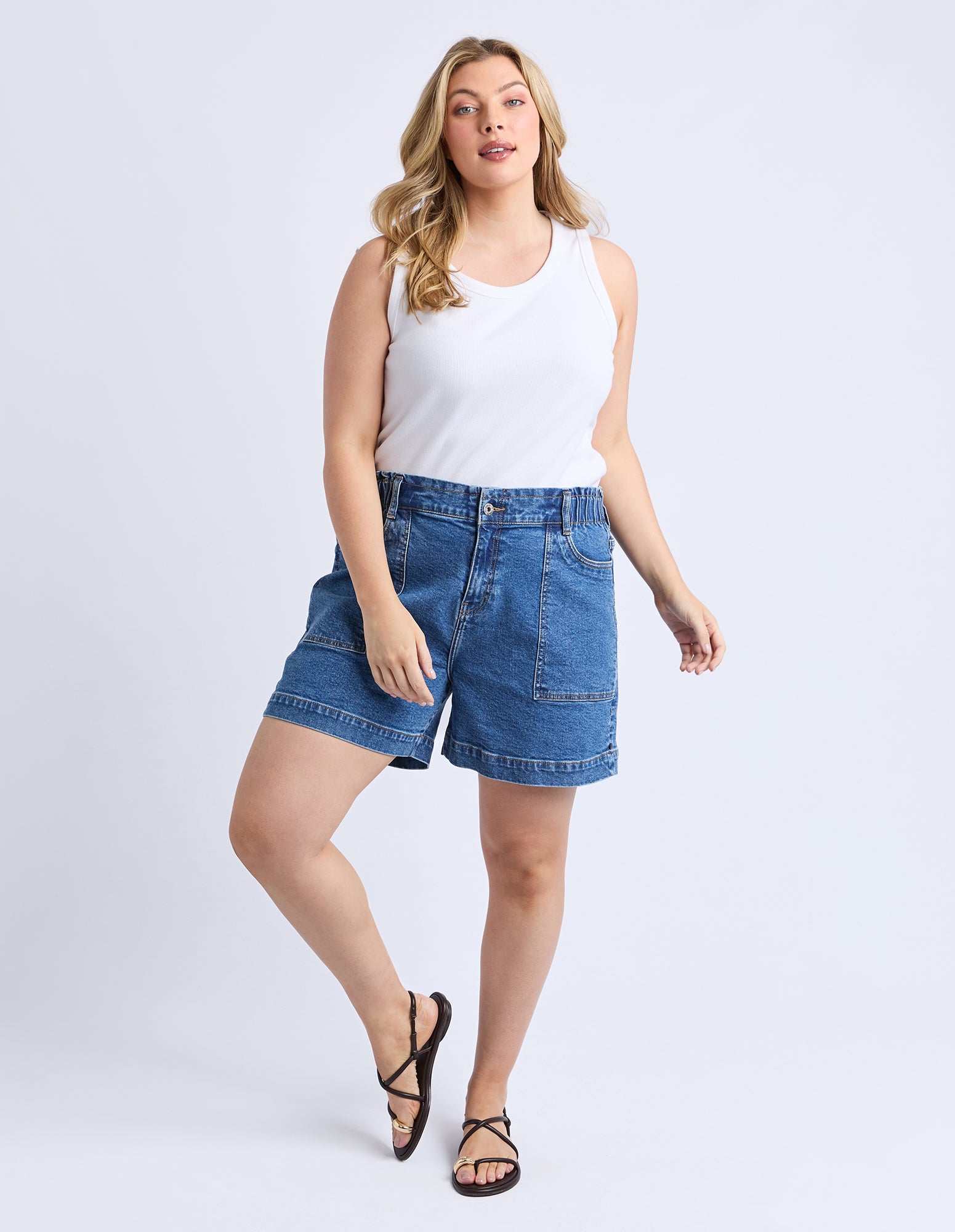 Atlas Denim Short Dark Blue Wash