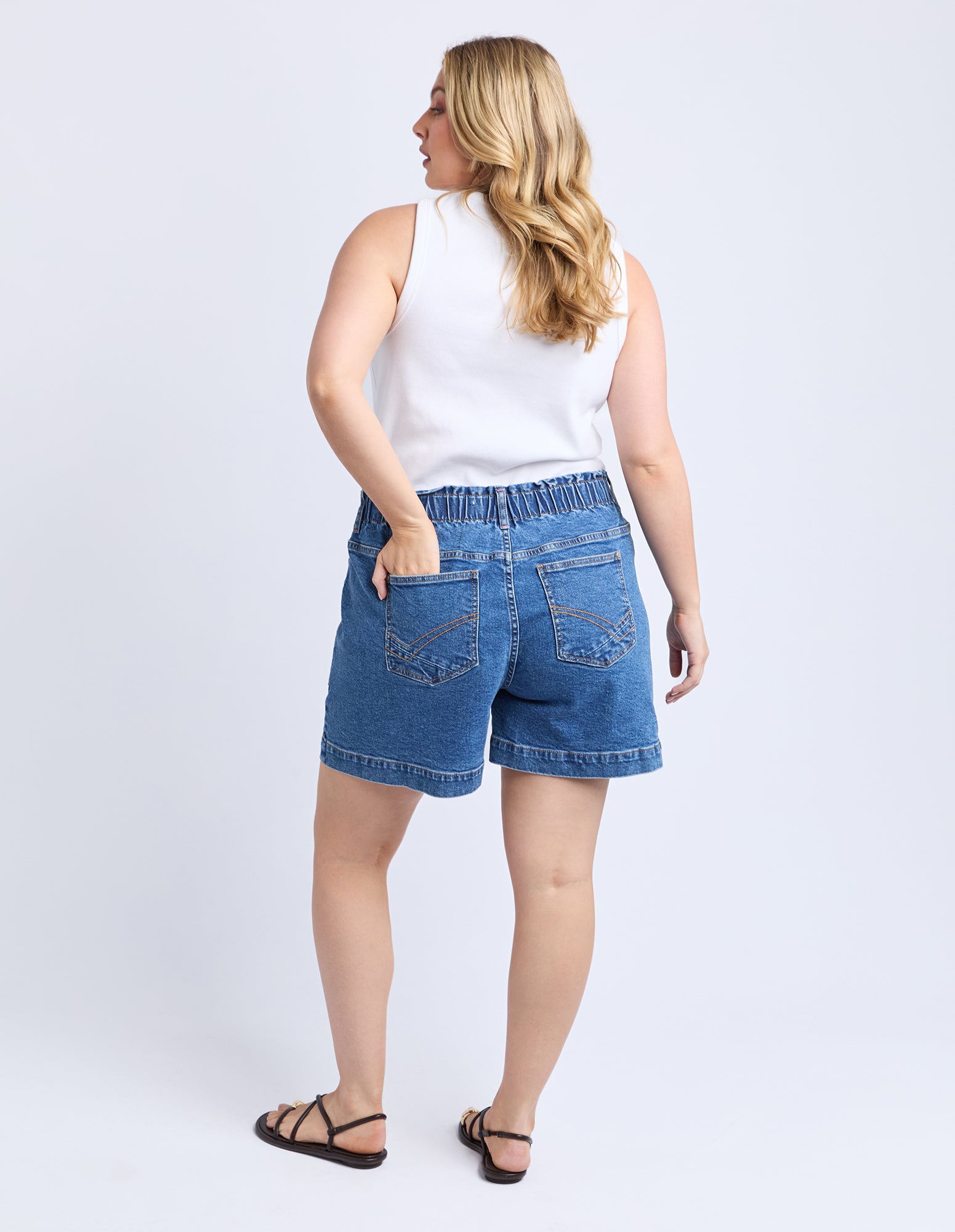 Atlas Denim Short Dark Blue Wash