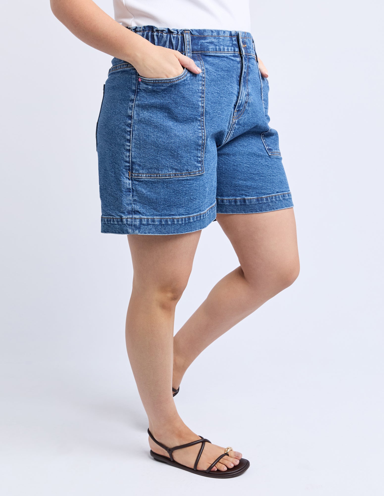 Atlas Denim Short Dark Blue Wash