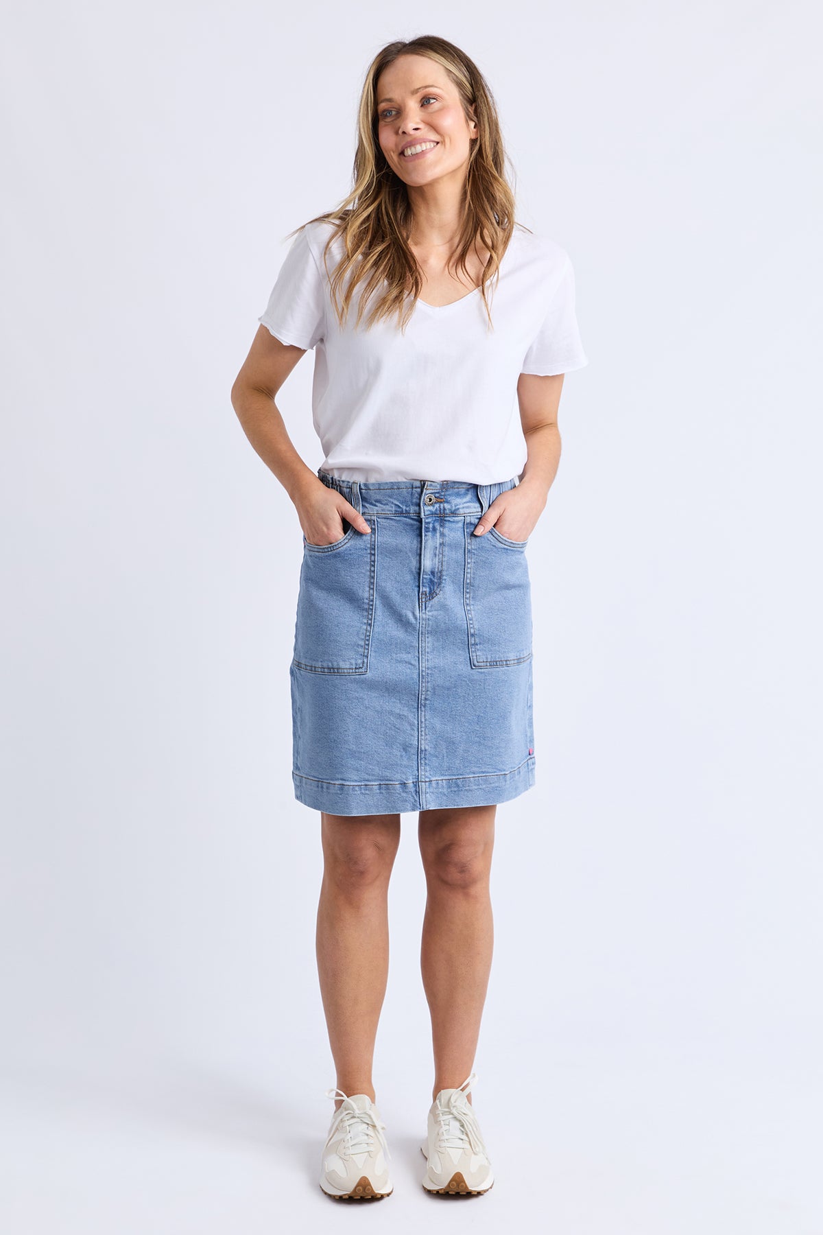 Atlas Denim Skirt Blue