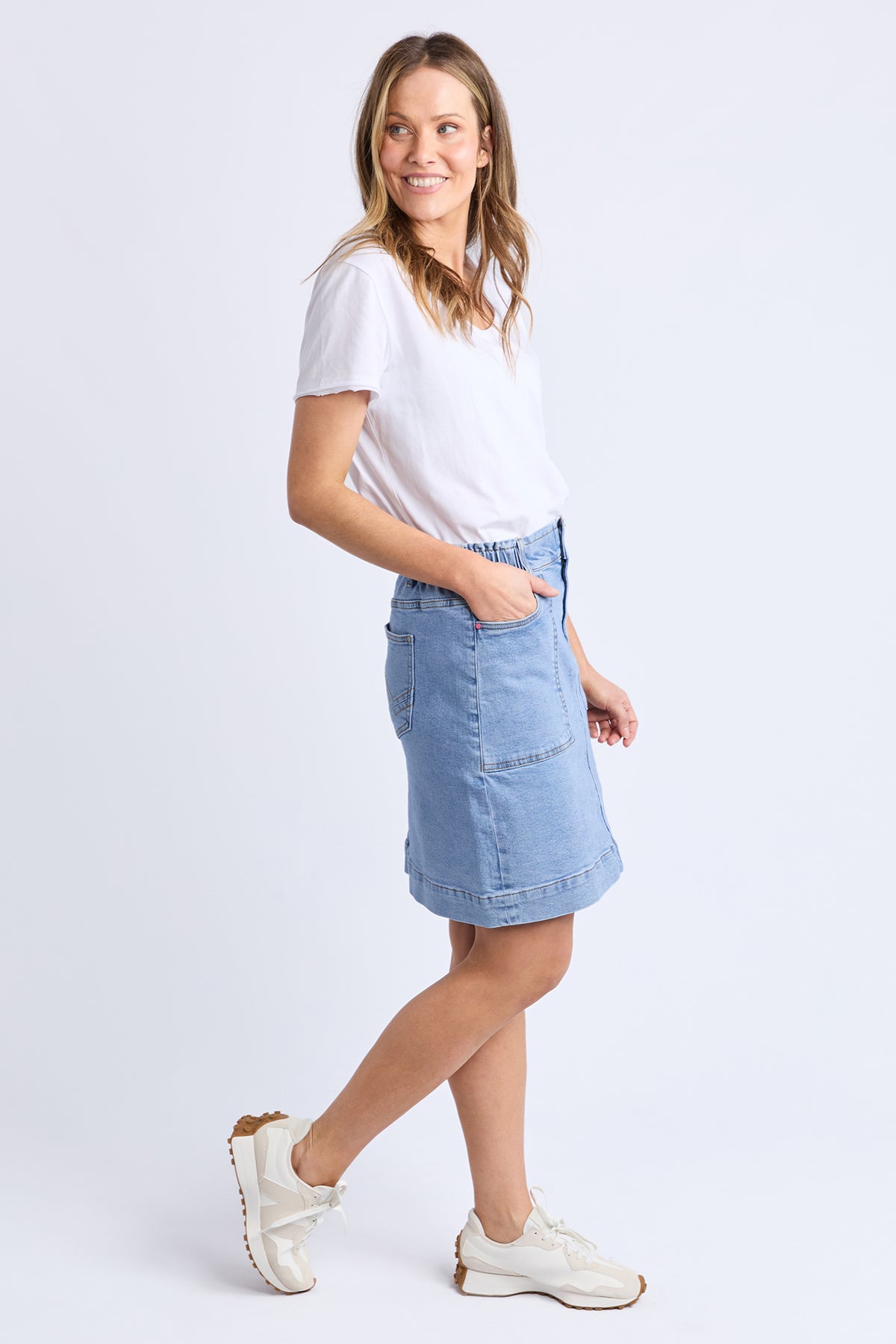 Atlas Denim Skirt Blue