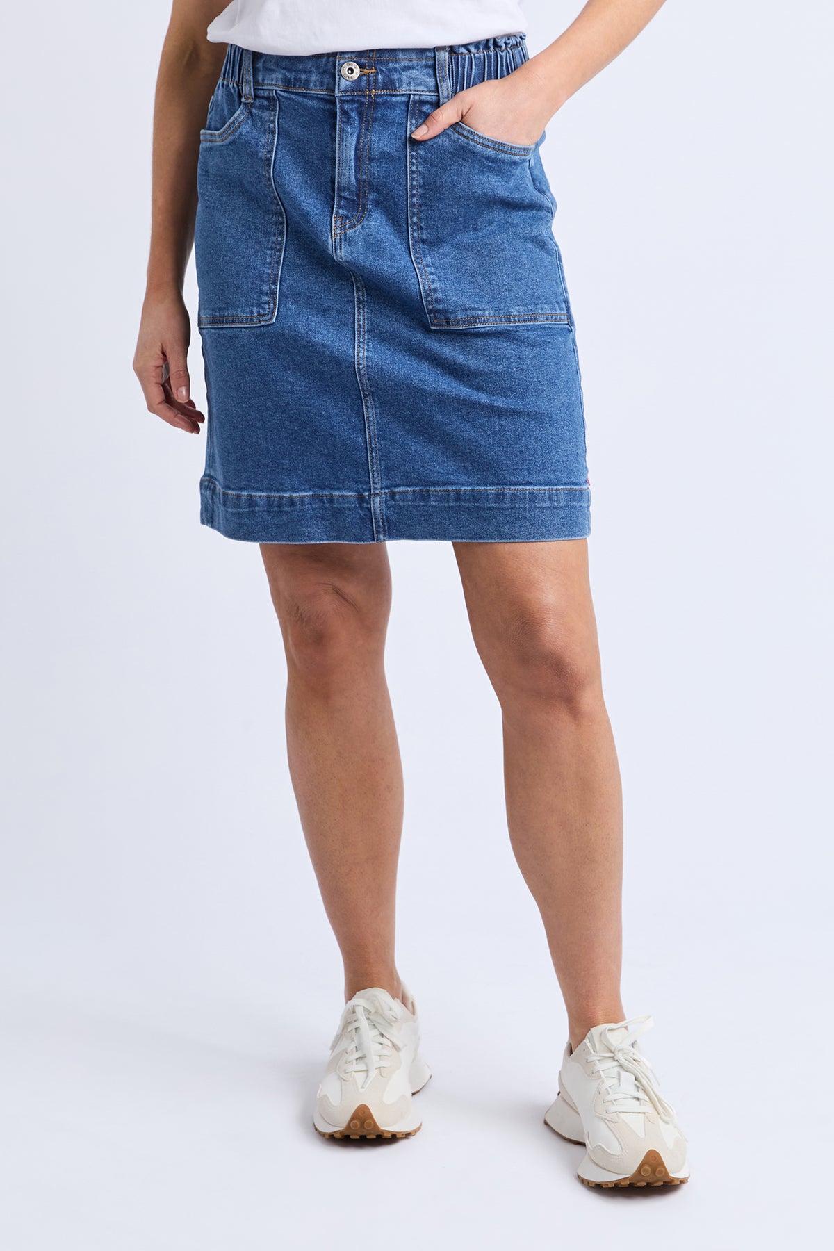 Atlas Denim Skirt Dark Blue Wash