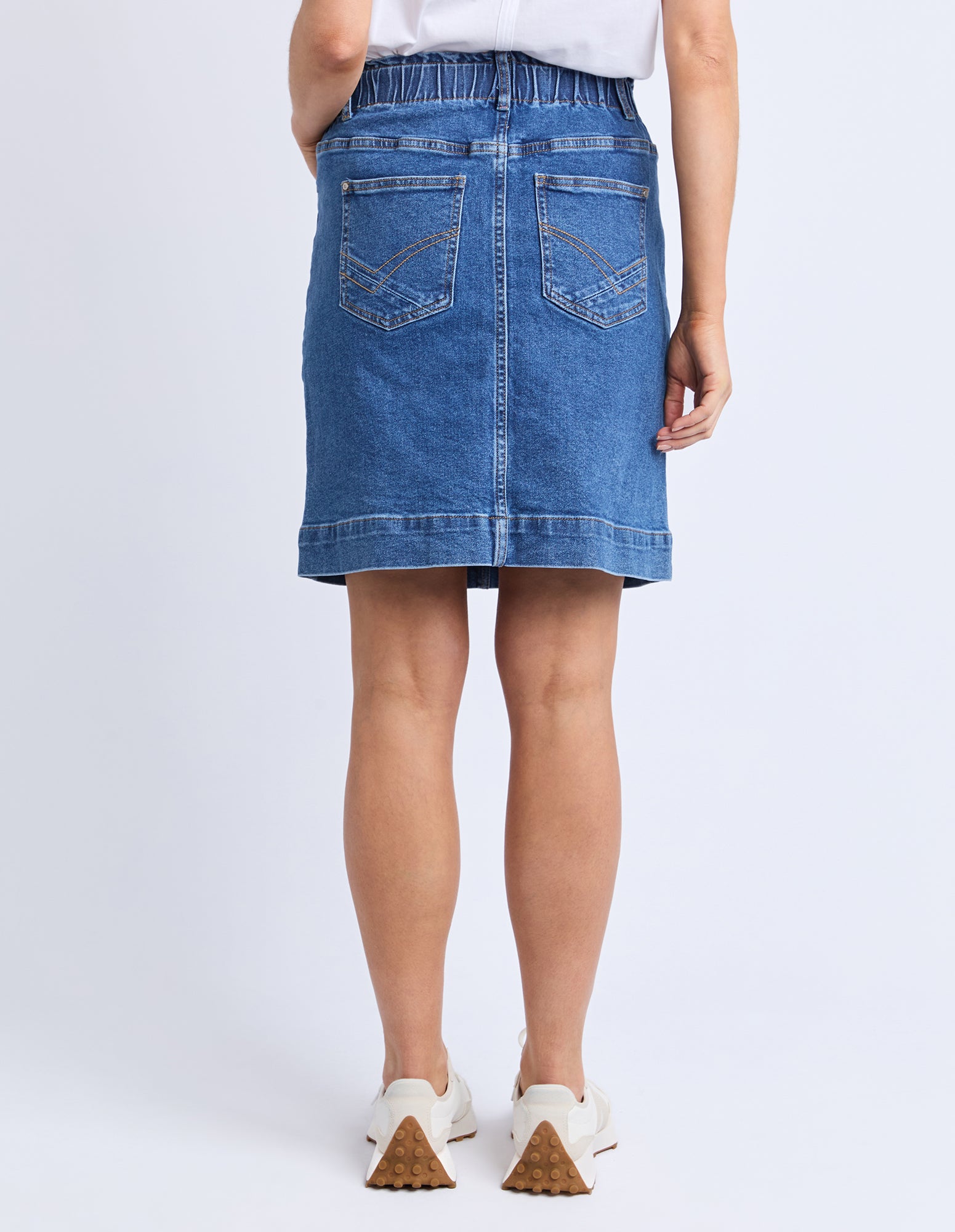 Atlas Denim Skirt Dark Blue Wash