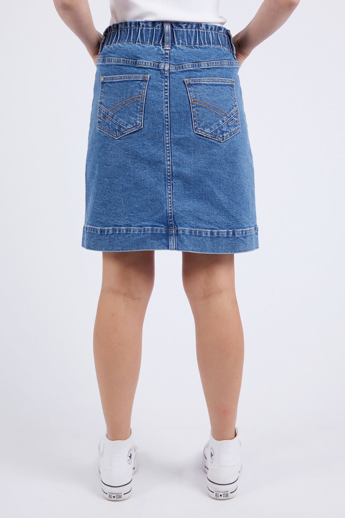 Atlas Denim Skirt Dark Blue Wash