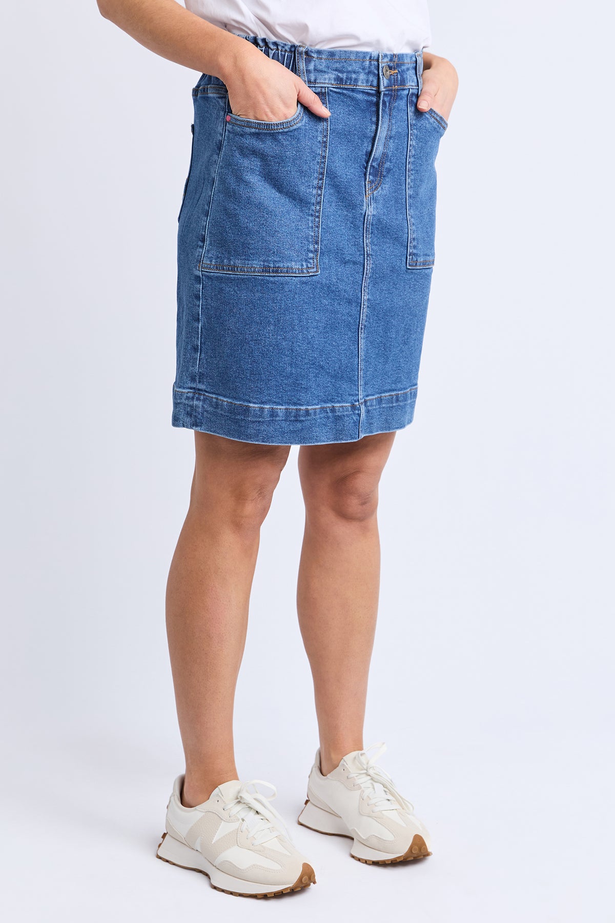 Atlas Denim Skirt Dark Blue Wash