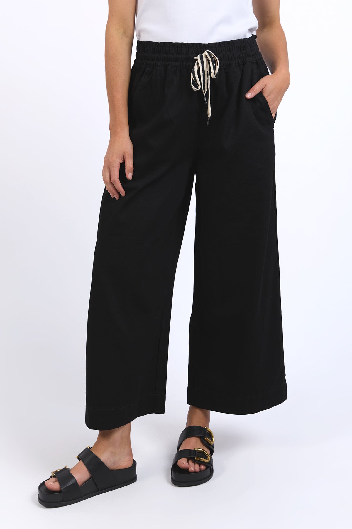 Greta Wide Leg Pant Black