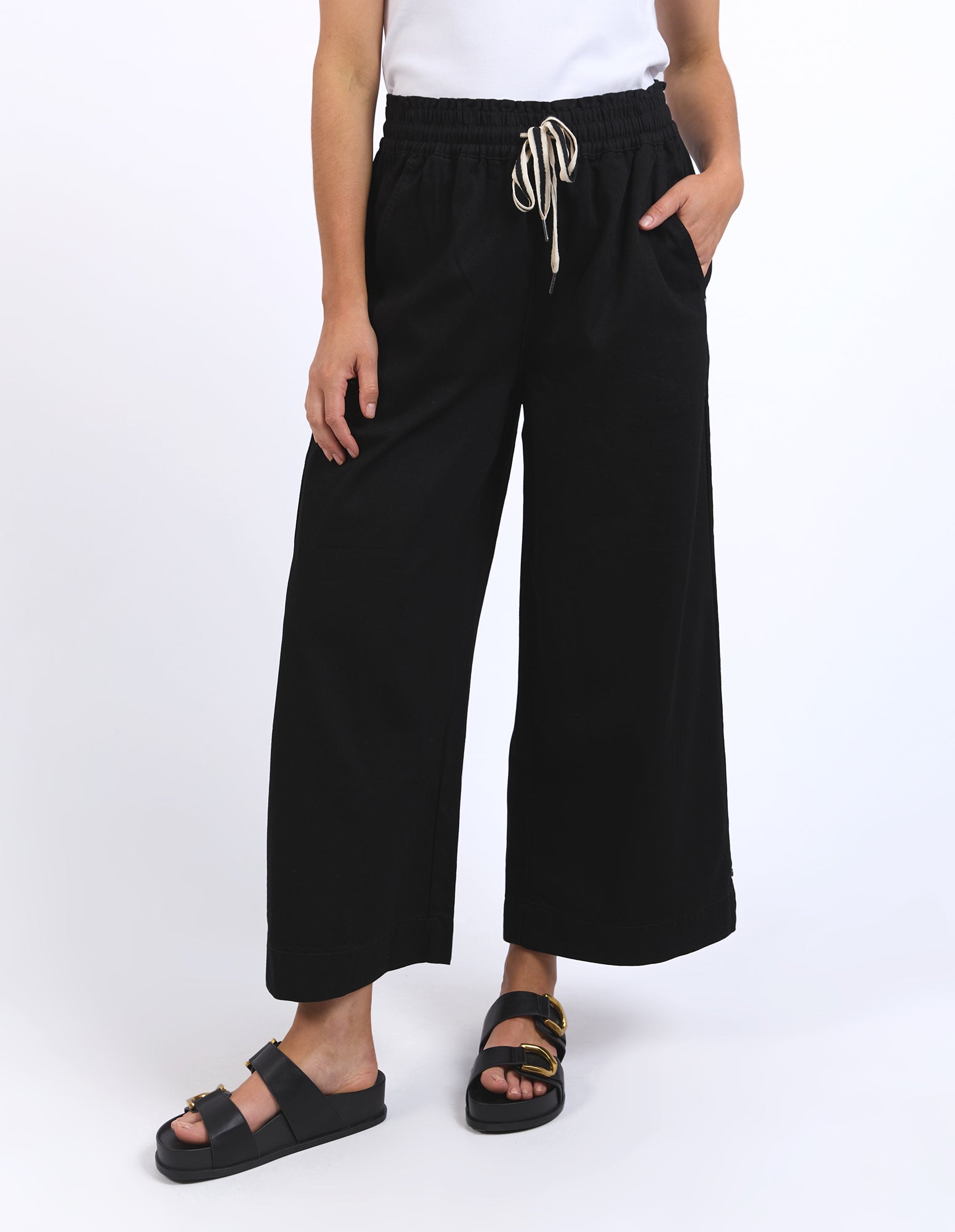 Greta Wide Leg Pant Black