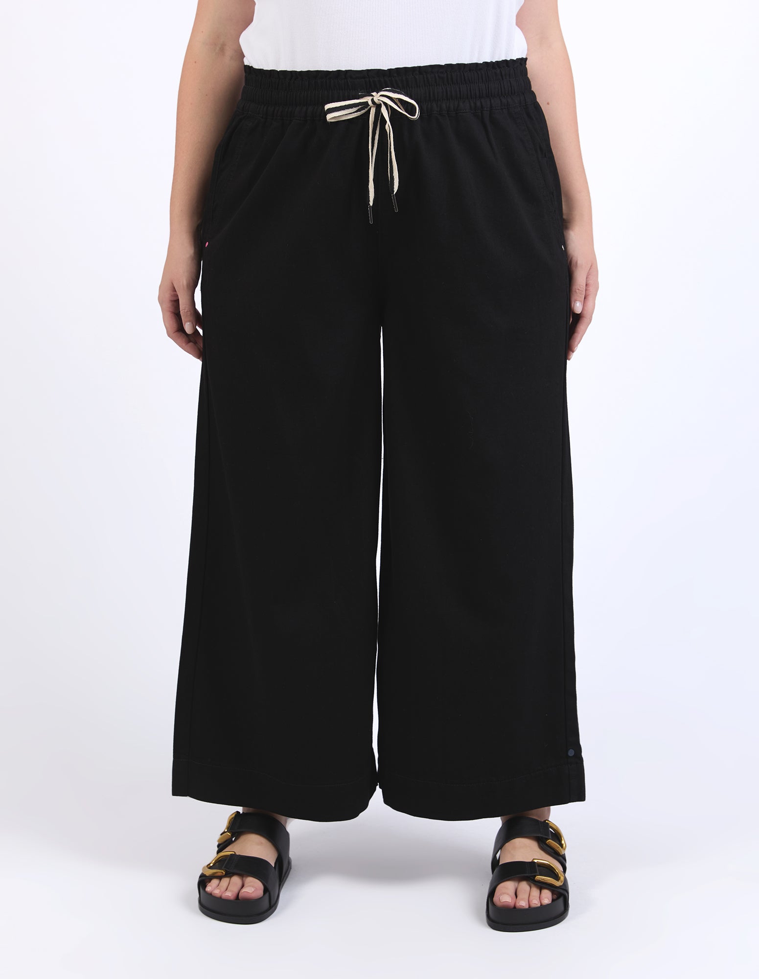 Greta Wide Leg Pant Black