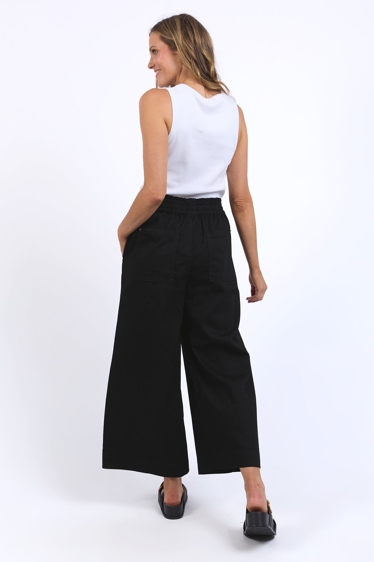 Greta Wide Leg Pant Black