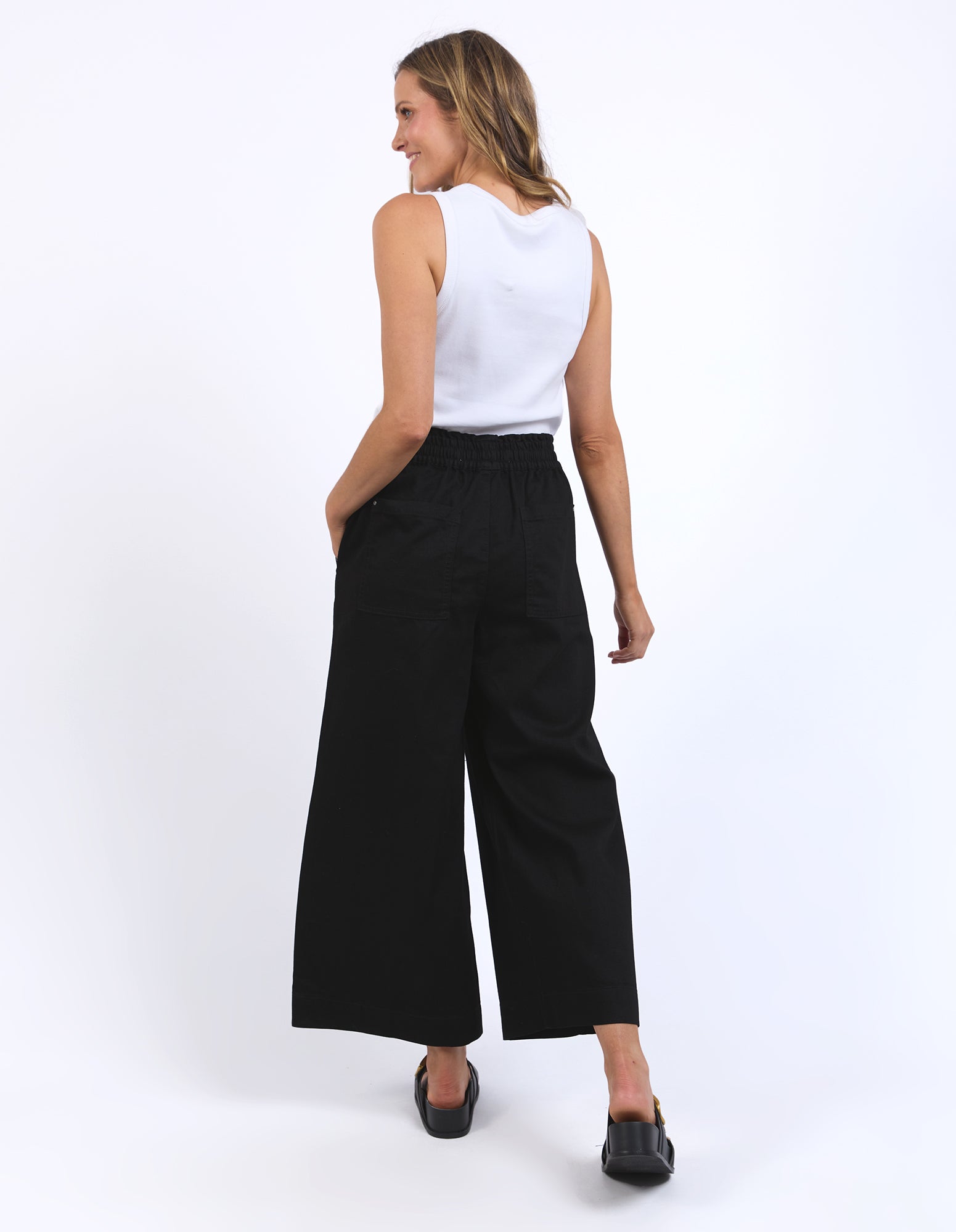 Greta Wide Leg Pant Black