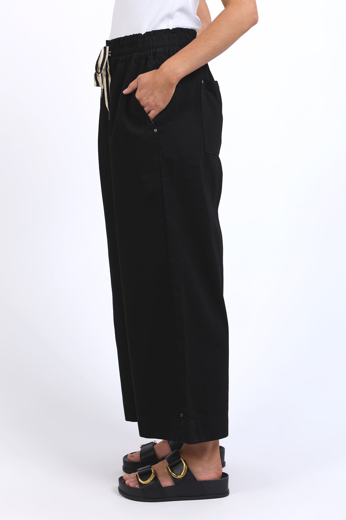 Greta Wide Leg Pant Black