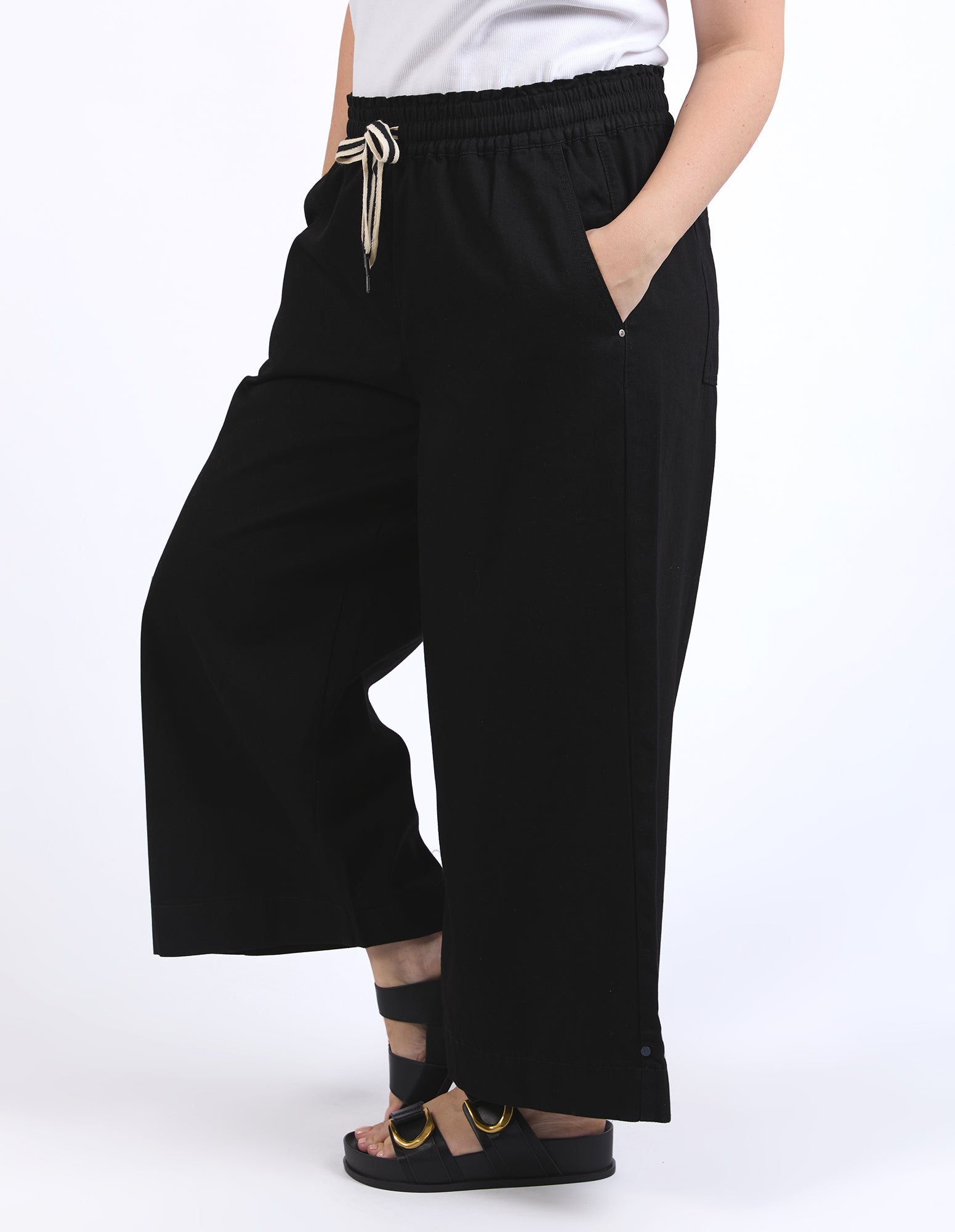 Greta Wide Leg Pant Black