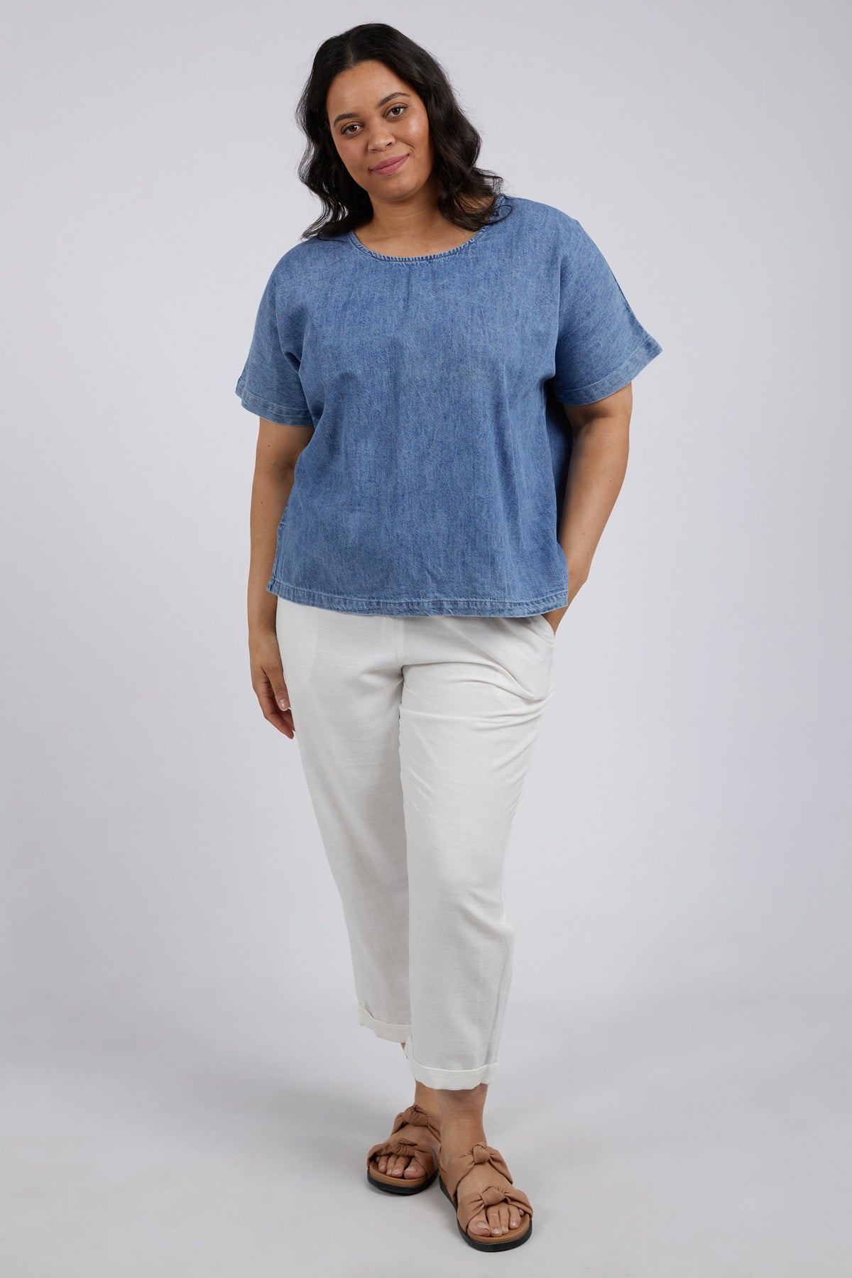 Andy Denim Tee Light Blue Wash