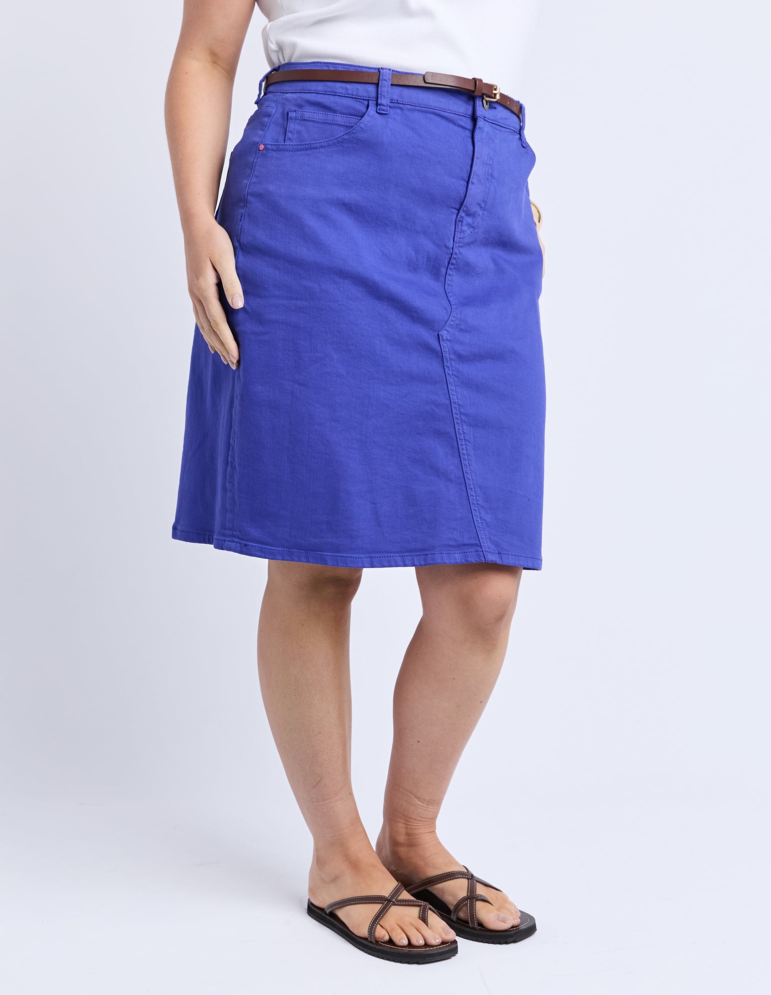 Belle Denim Skirt Ocean Blue