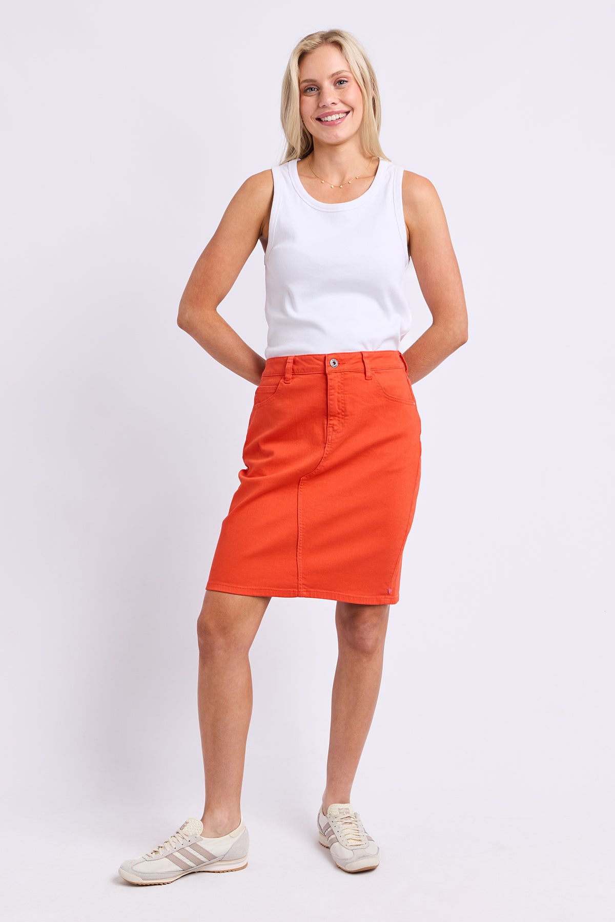 Belle Denim Skirt Tangello