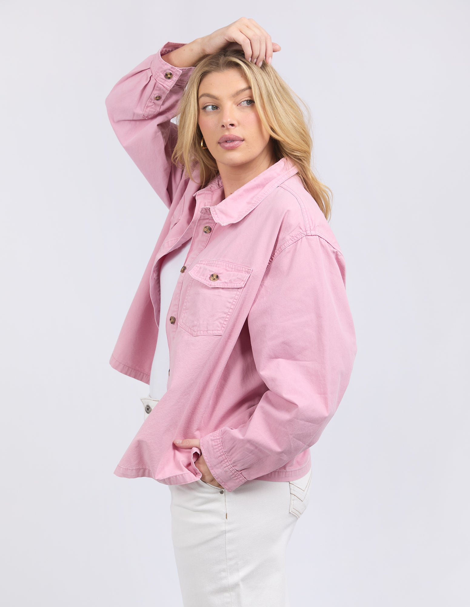 Lucy Denim Jacket Soft Pink
