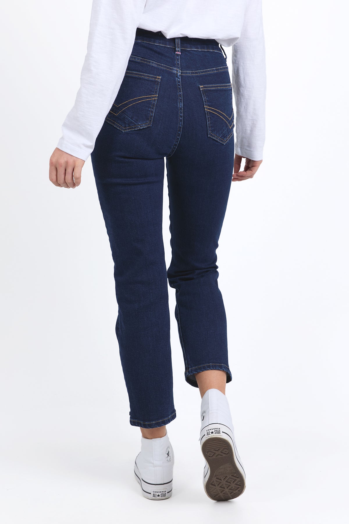 Ada Straight Leg Jean Dark Blue Wash