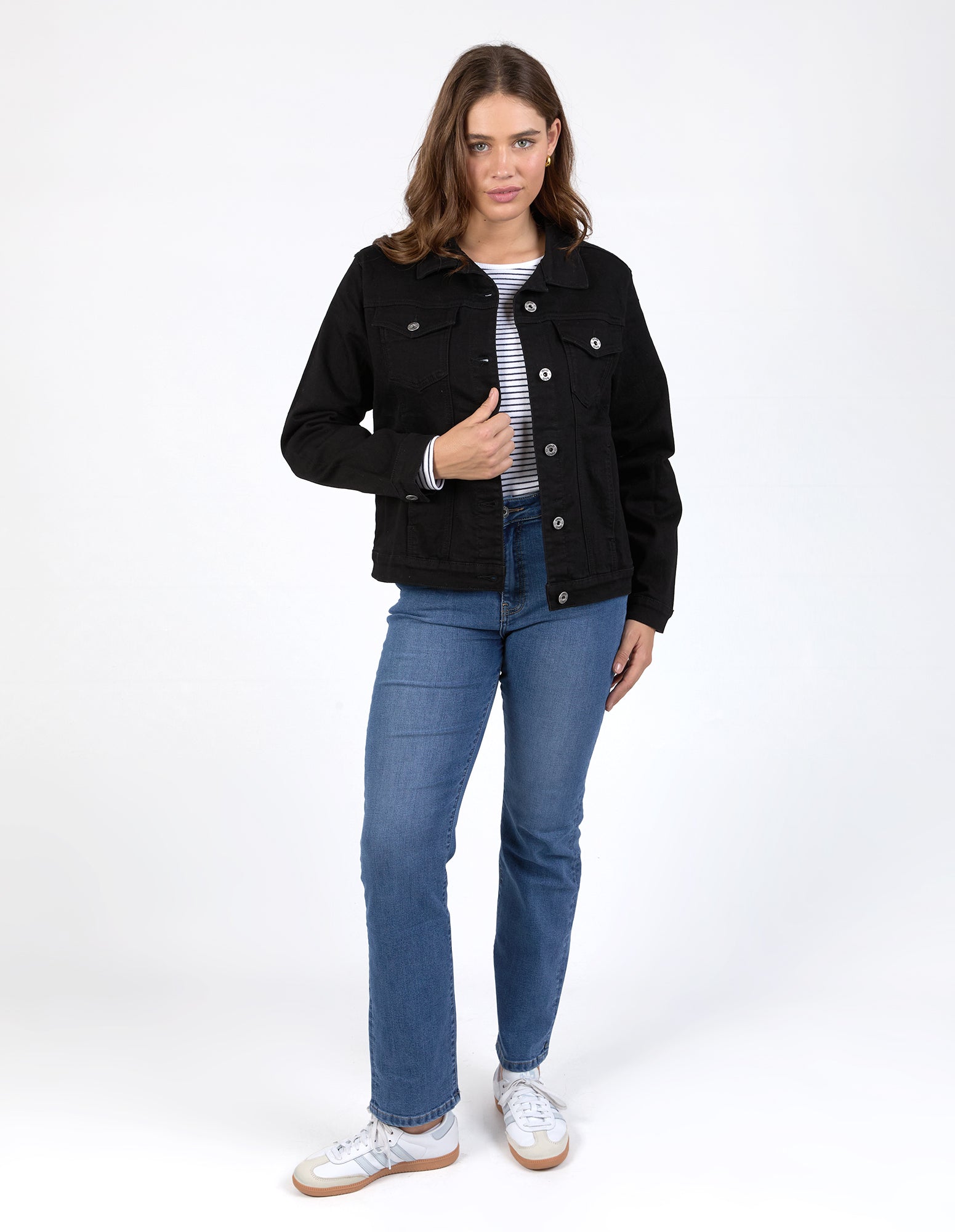 Angie Denim Jacket Black