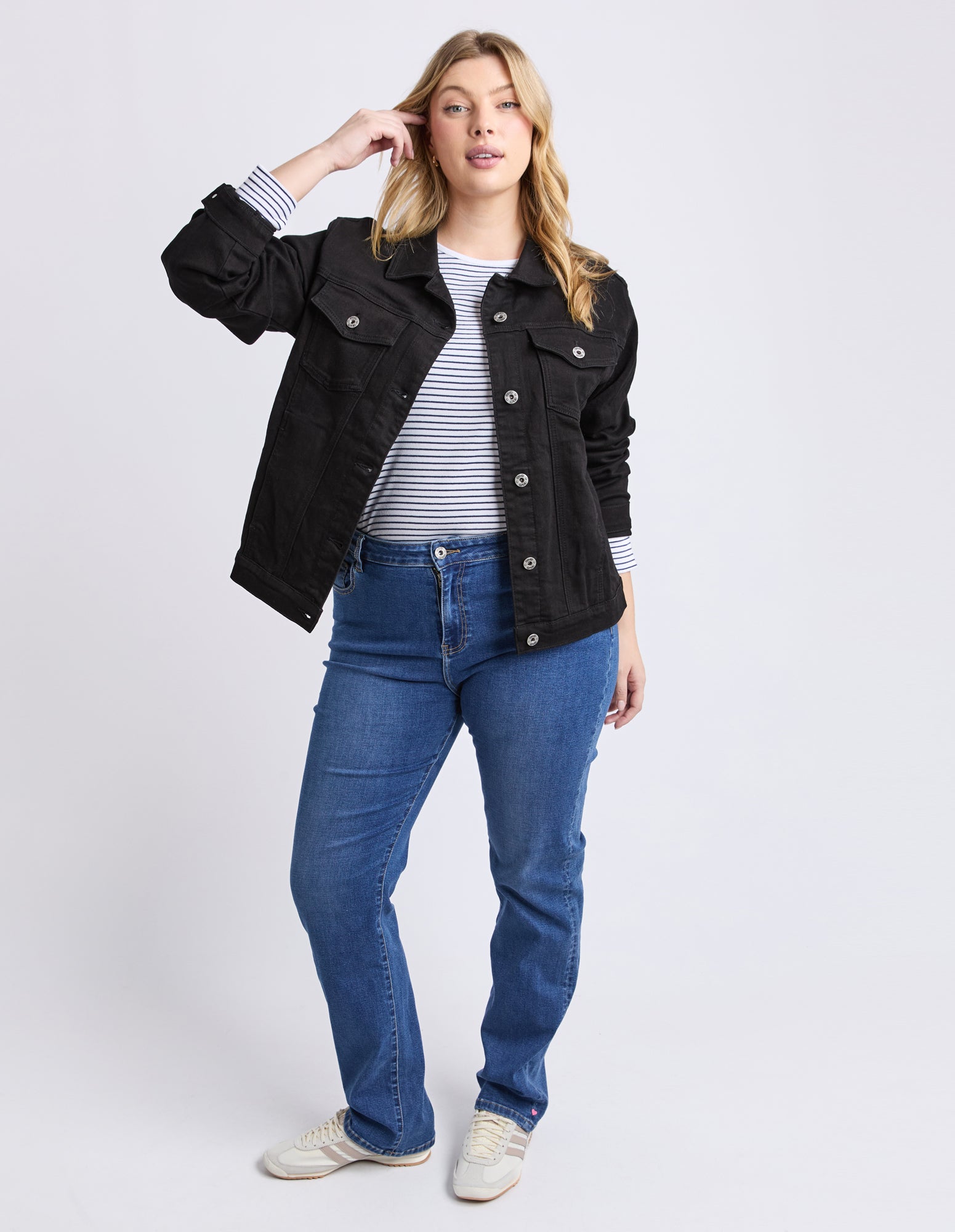 Angie Denim Jacket Black