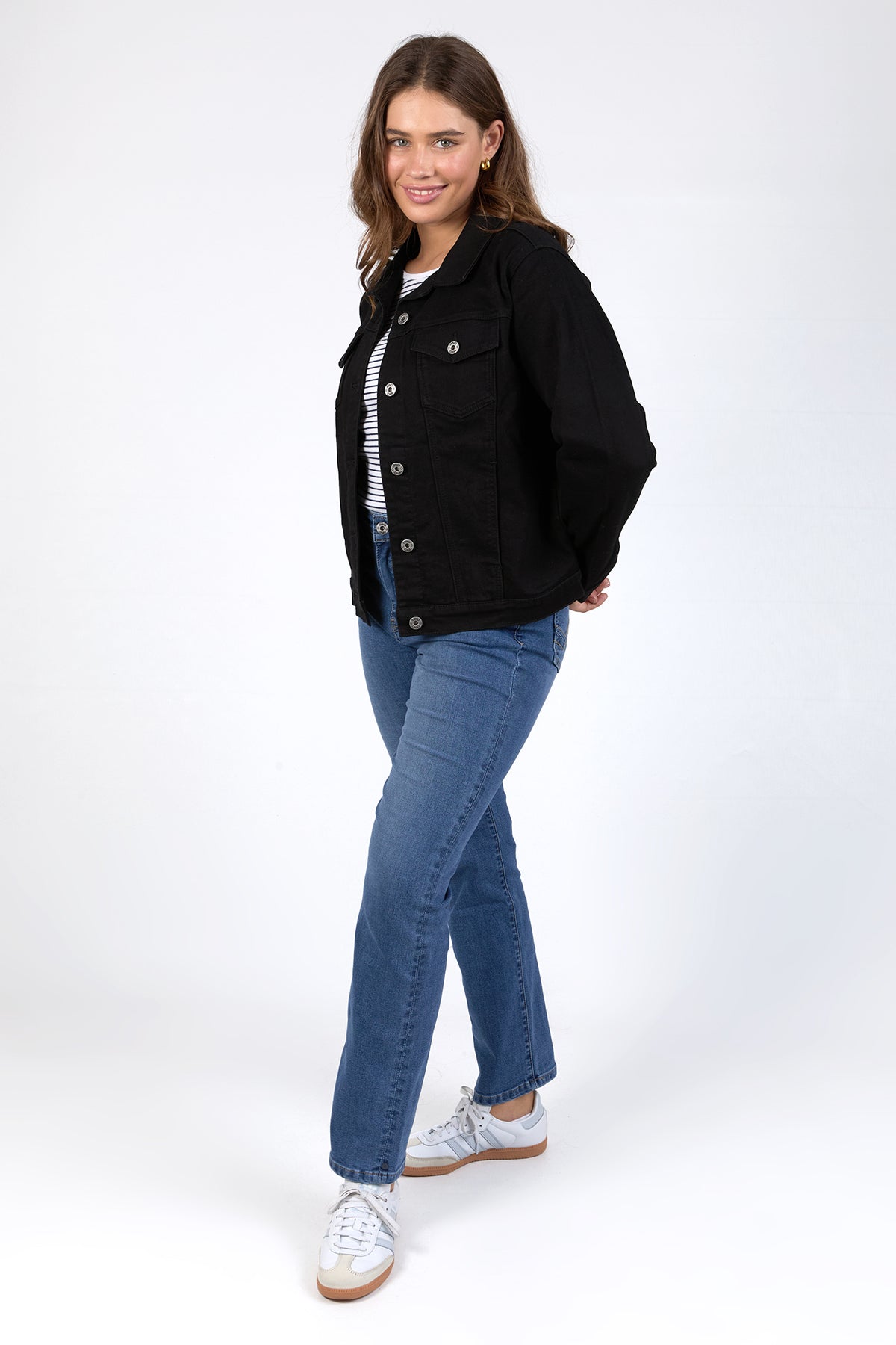 Angie Denim Jacket Black