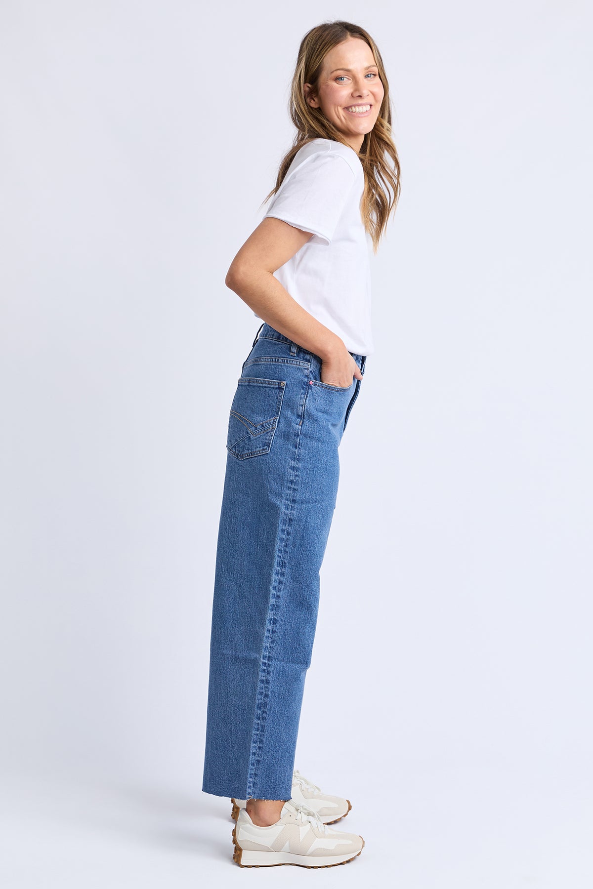 Sylvie Wide Leg Jean Blue
