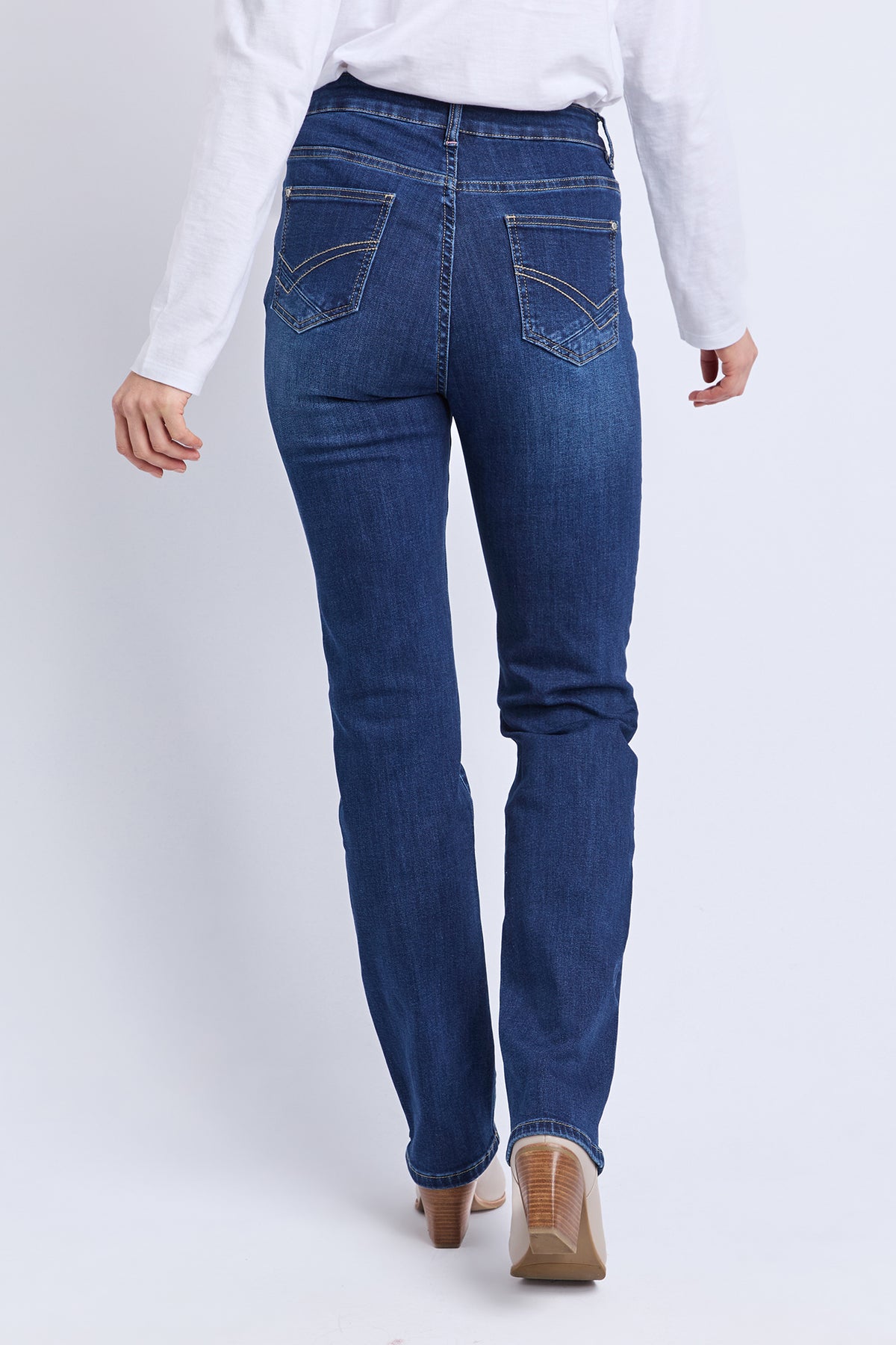 Ada Full Length Jean Dark Blue Wash