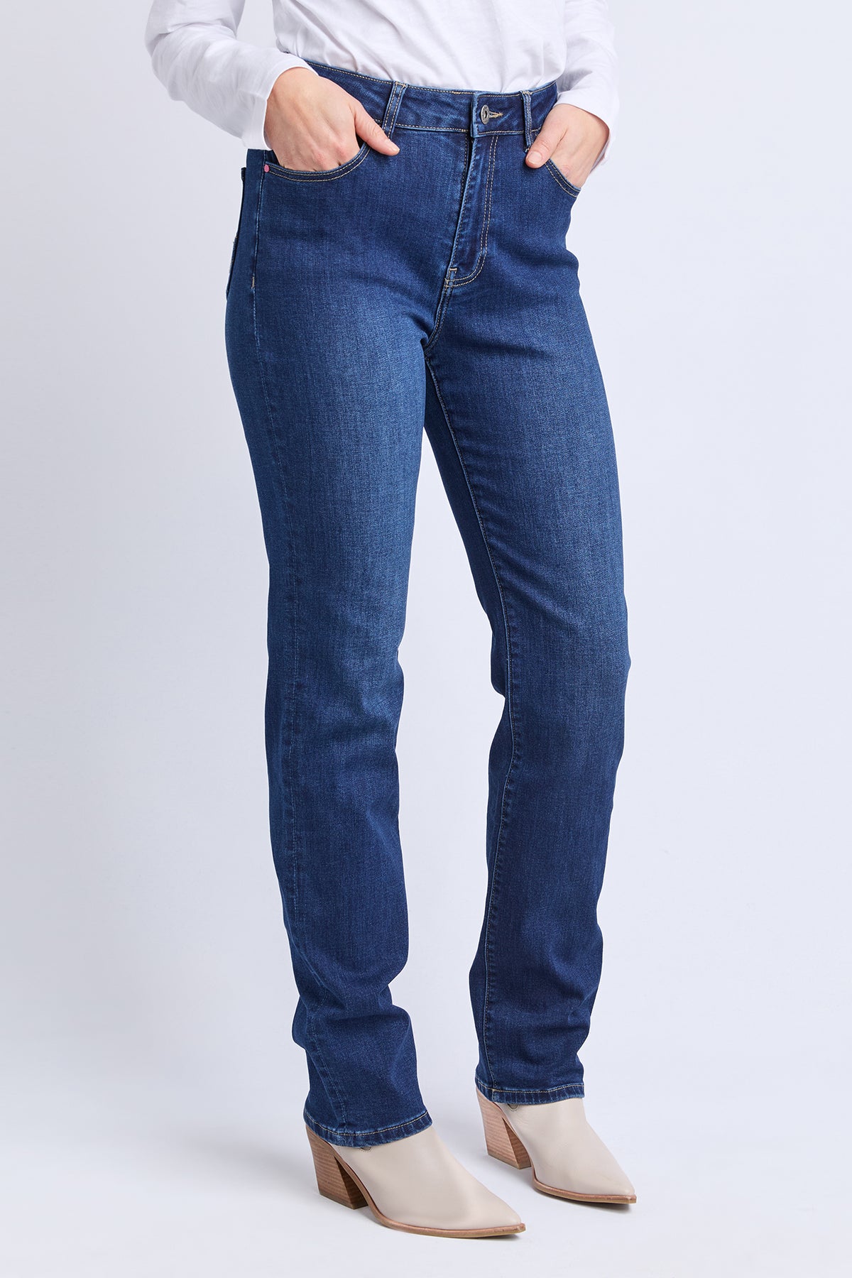 Ada Full Length Jean Dark Blue Wash
