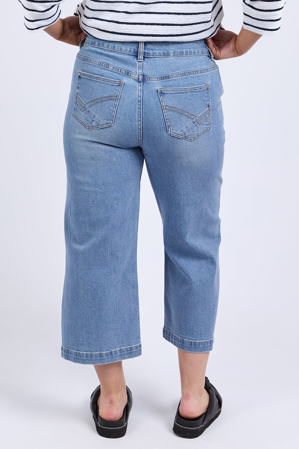 Sidney Cropped Wide Leg Jean Light Blue Wash