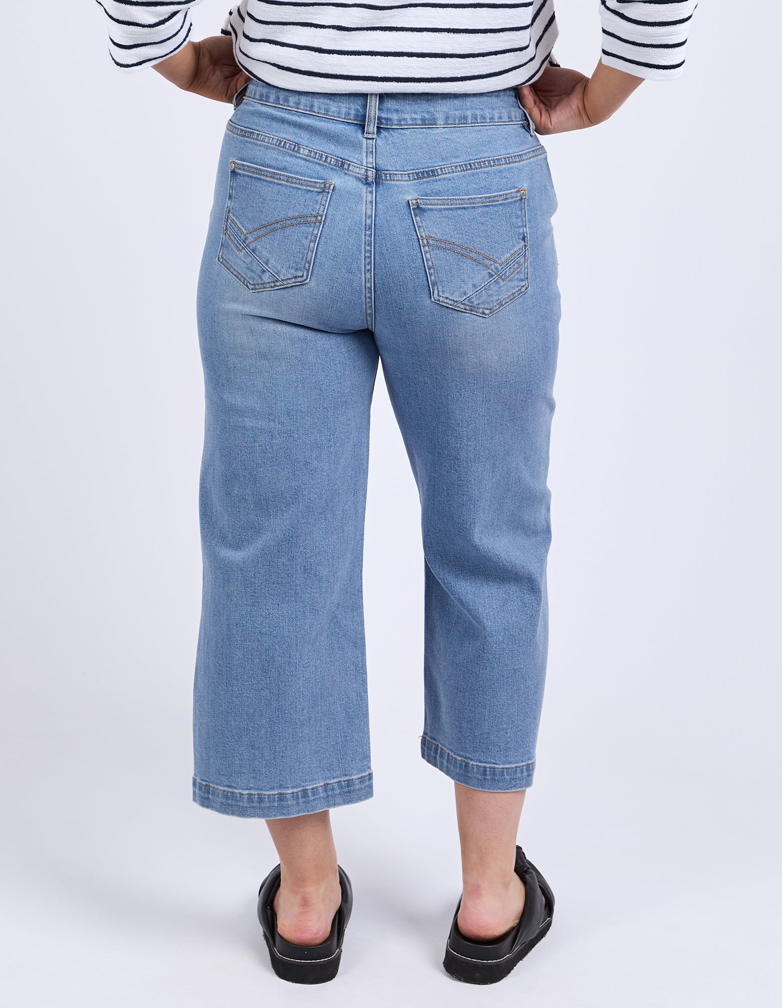 Sidney Cropped Wide Leg Jean Light Blue Wash