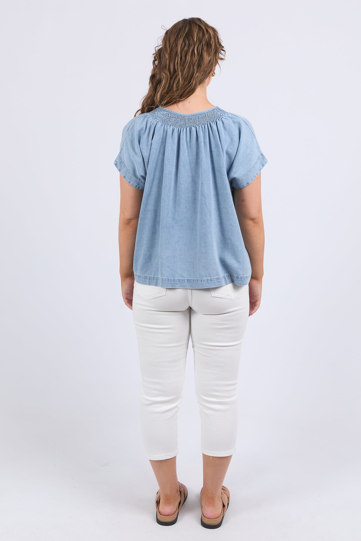 Ruth Denim Top Ligh Blue Wash