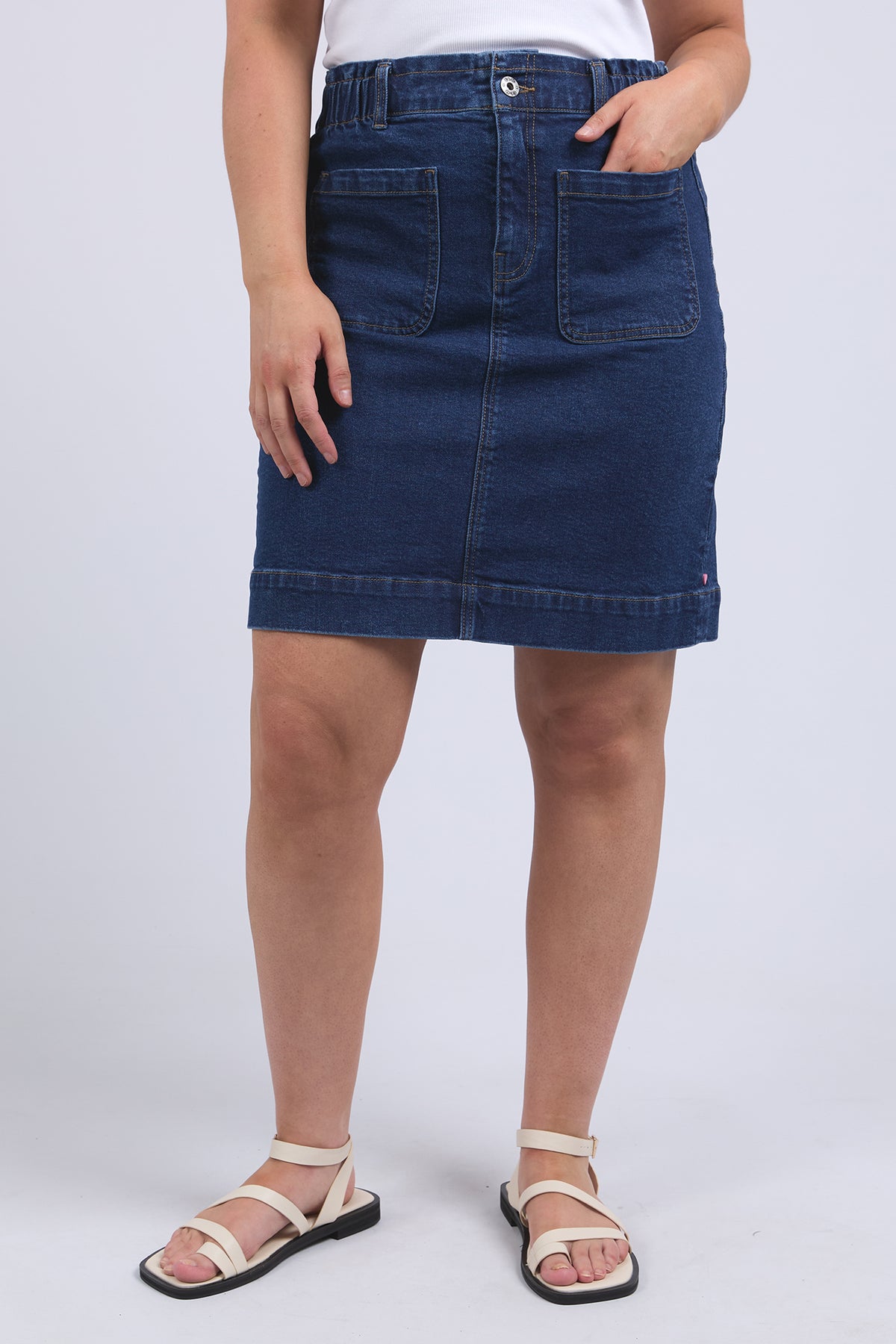 Lennox Denim Skirt Dark Blue Wash